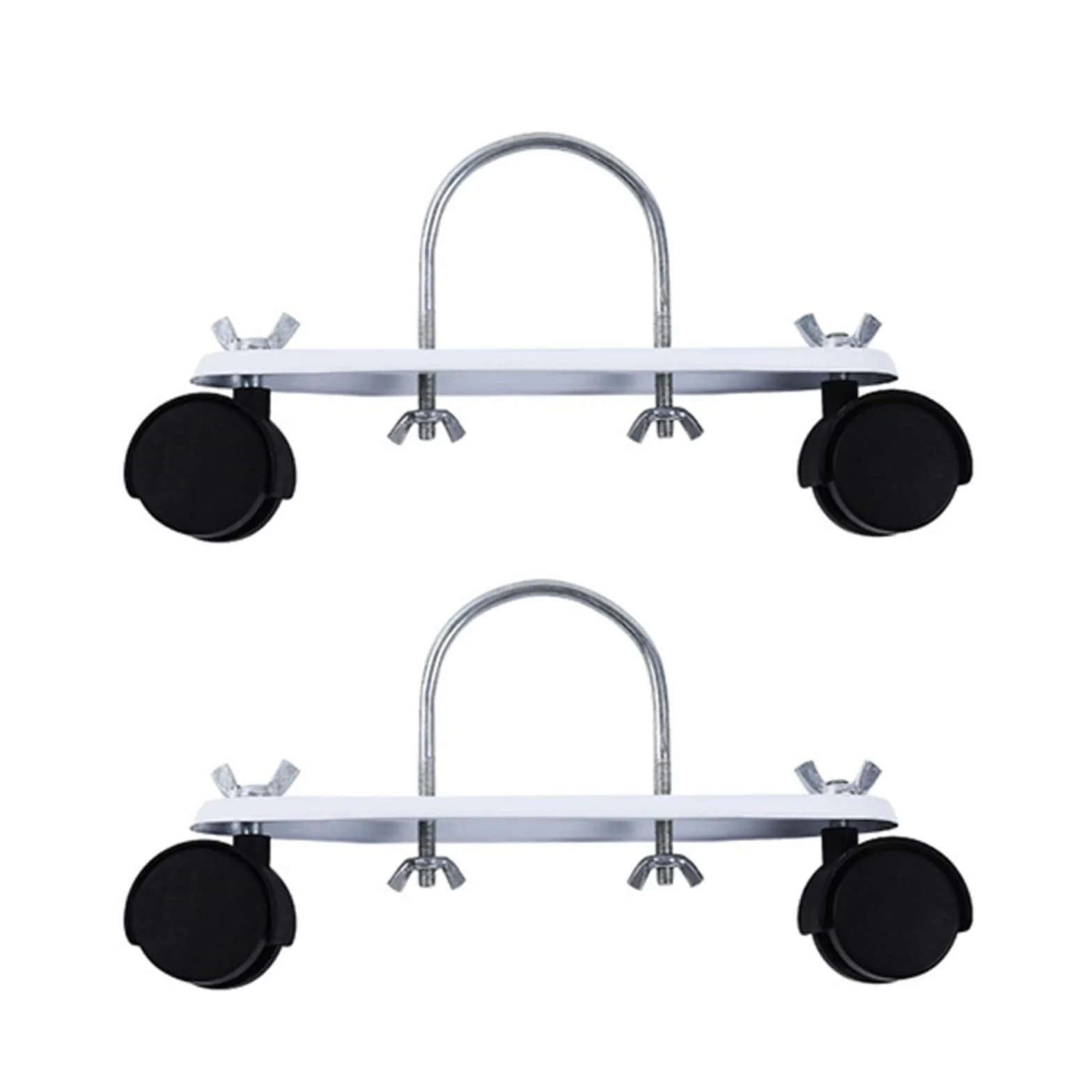 Lot de 2 supports de radiateur en acier au carbone avec roues pivotantes à 360°, support de chauffage électrique mobile