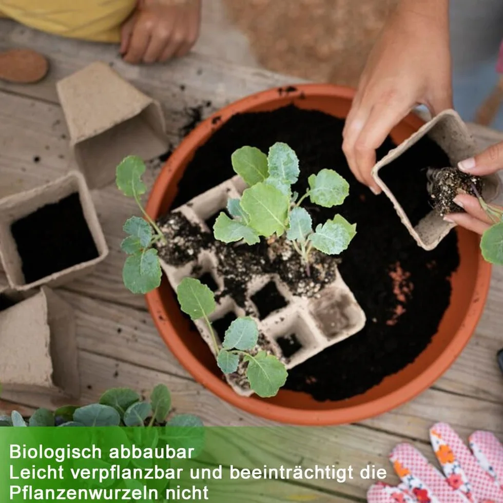 LATRAT Lot de 12 pots de culture, plateau de démarrage pour le jardin, le potager et les serres, bac à semis