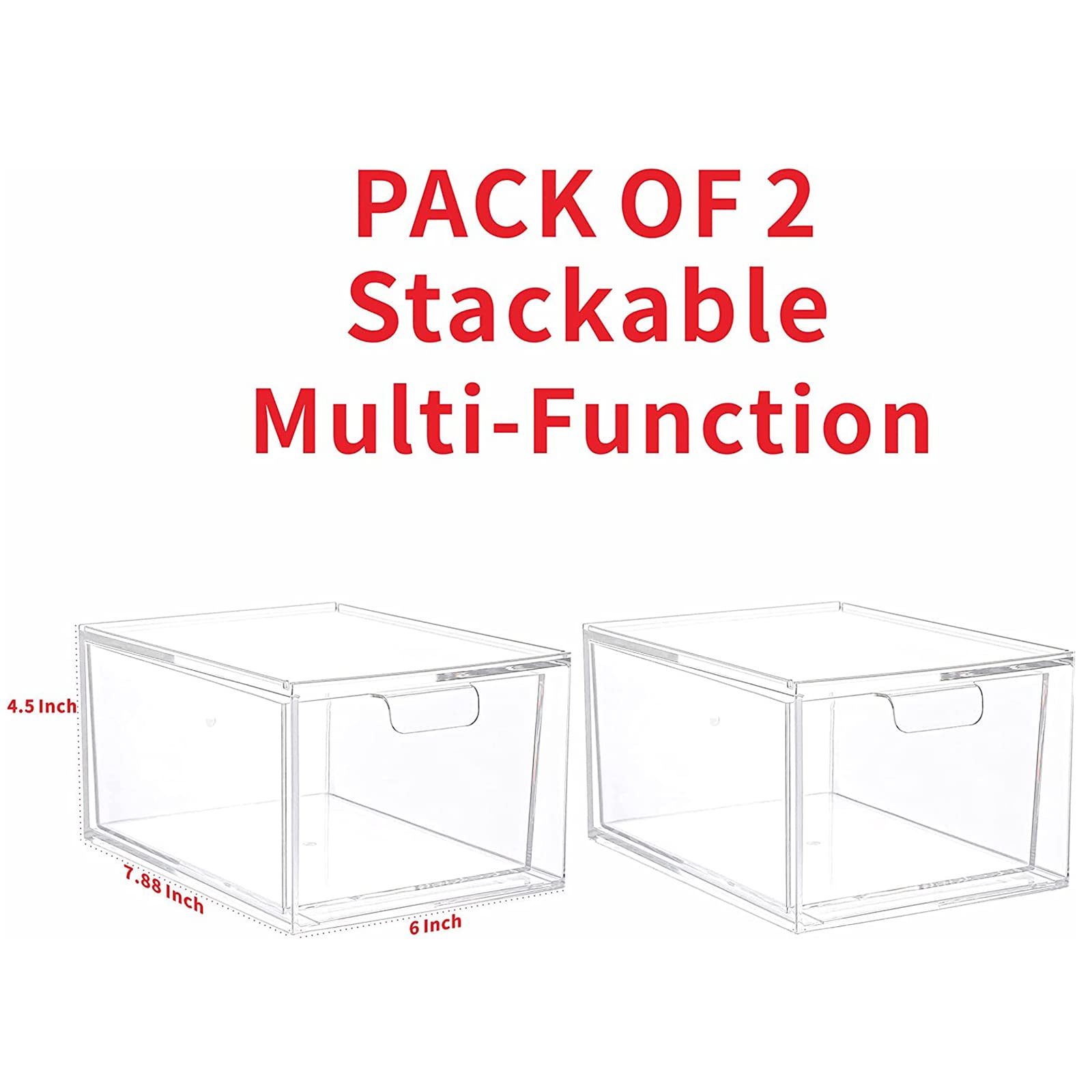 Clear Stackable Acrylic Cosmetic Organizer