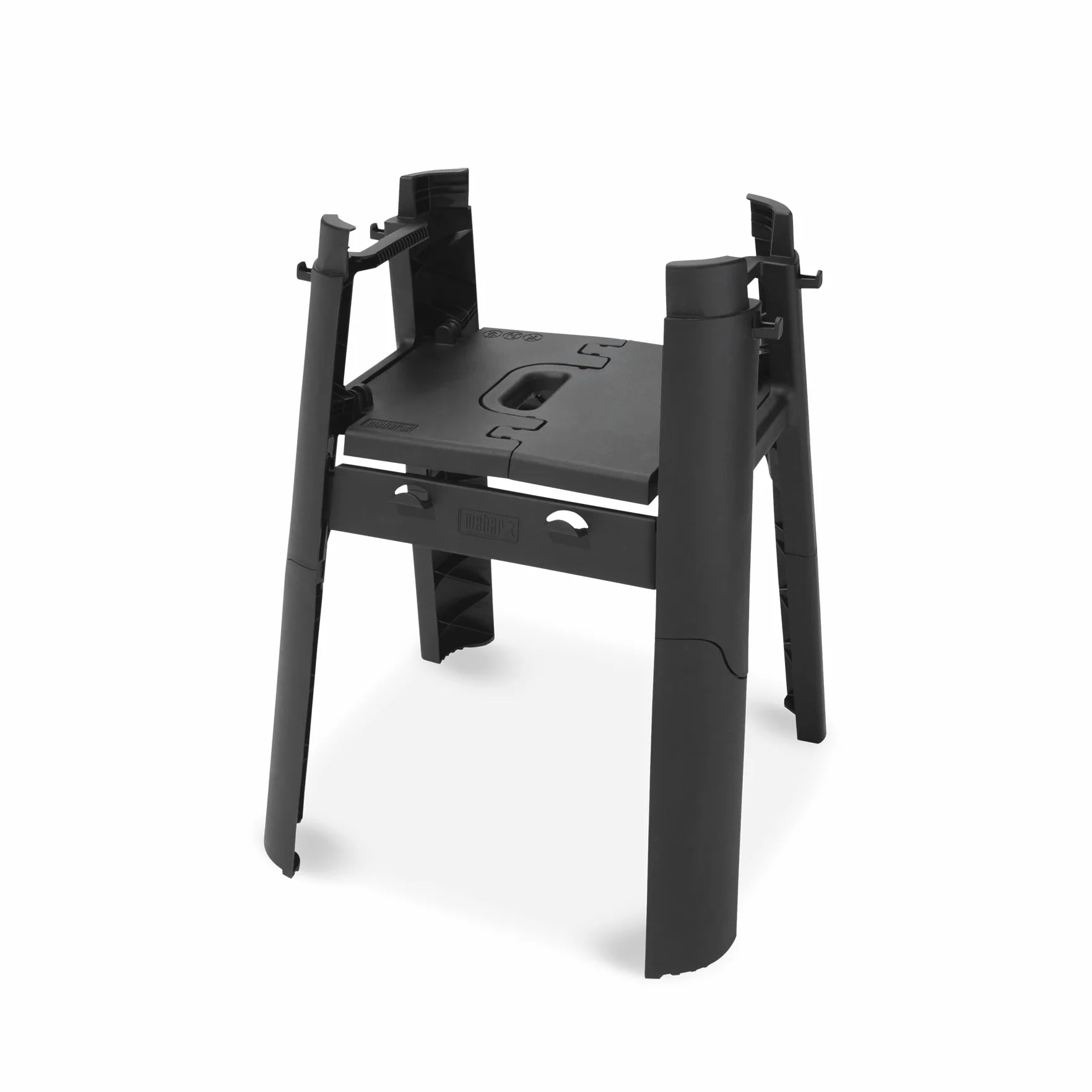 Weber Support avec pieds et tablette latérale / Pour barbecue électrique Lumin Compact, design pliable, crochets intégrés pour ustensiles, montage facile, 68 x 55 x 55,5 cm