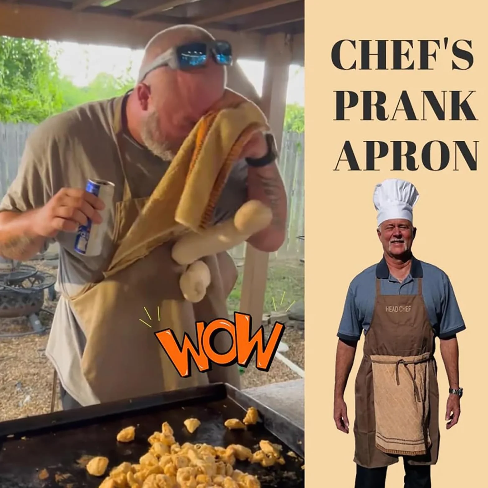 Générique Tablier Cuisine Homme, Réglable Tablier Professionnel Humour Rigolo Barbecue, Tablier de Cuisine Cadeau Fete Des Peres Saint Papa Valentin Noel
