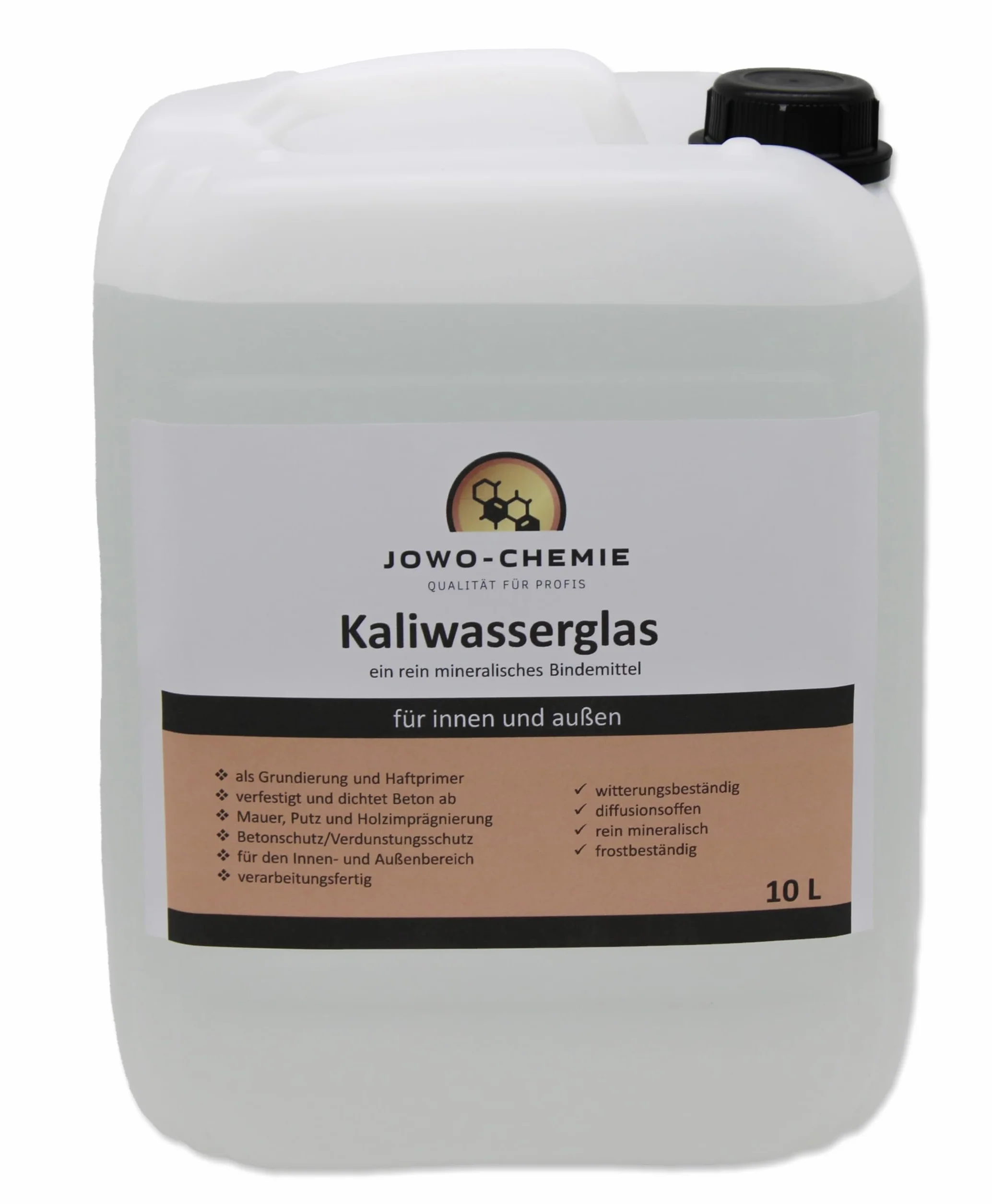 Solution de silicate de potassium 5 l - Verre à eau - Liant - Apprêt - Imperméabilisant