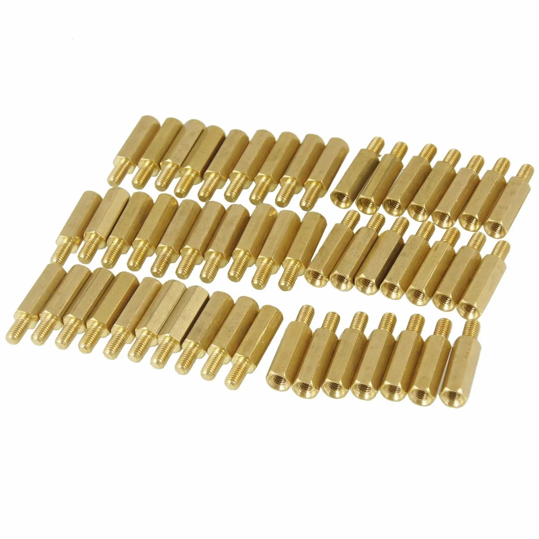 sourcing map 25mm Body Longueur 20 Pcs Vis PCB Stand-off Spacer Hex M3 Homme x M3 Femme