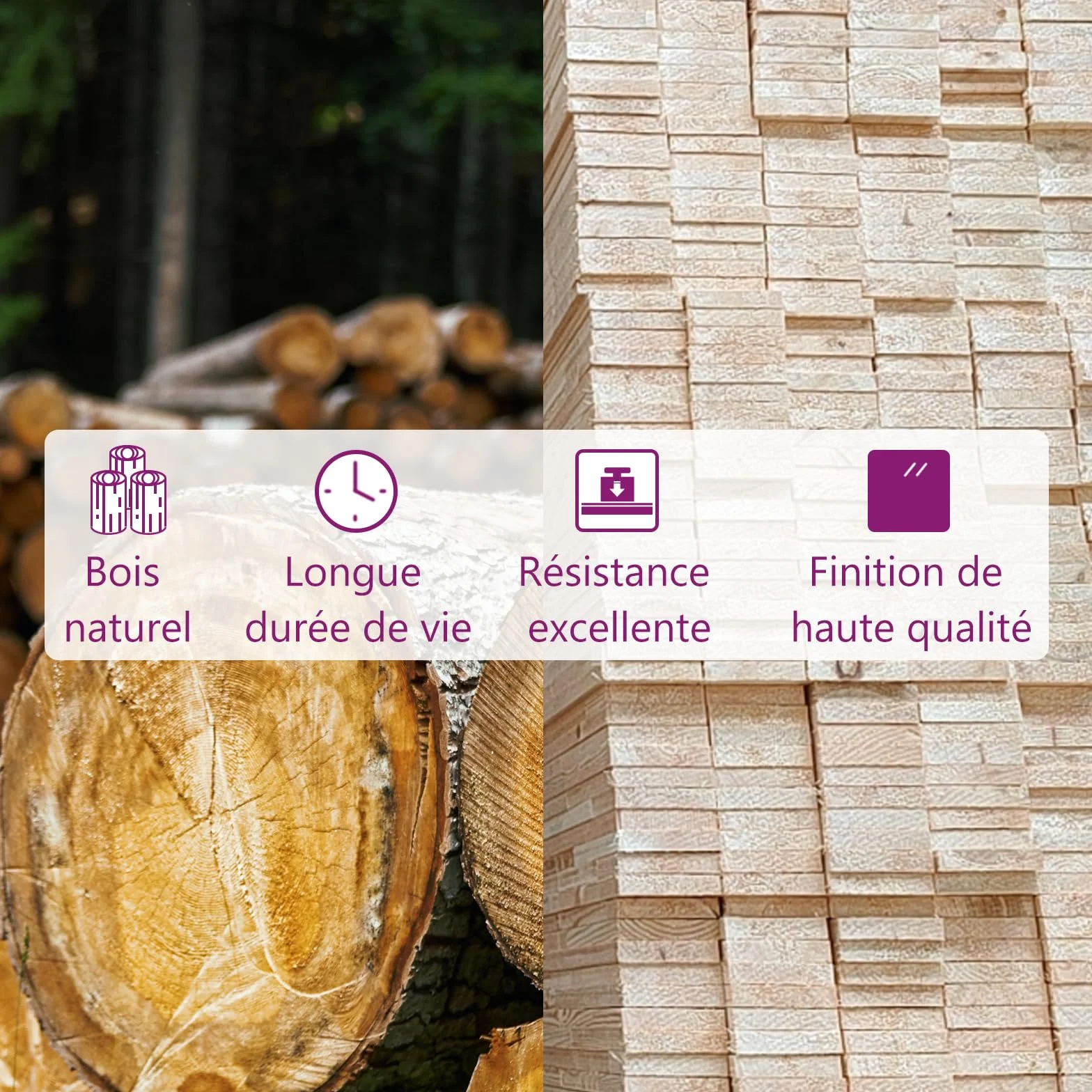 vidaXL Repose-Pied de Jardin avec Coussin Tabouret de Patio Repose-Pied de Terrasse Meuble d'Extérieur Meuble de Jardin Gris Bois de Pn Massif