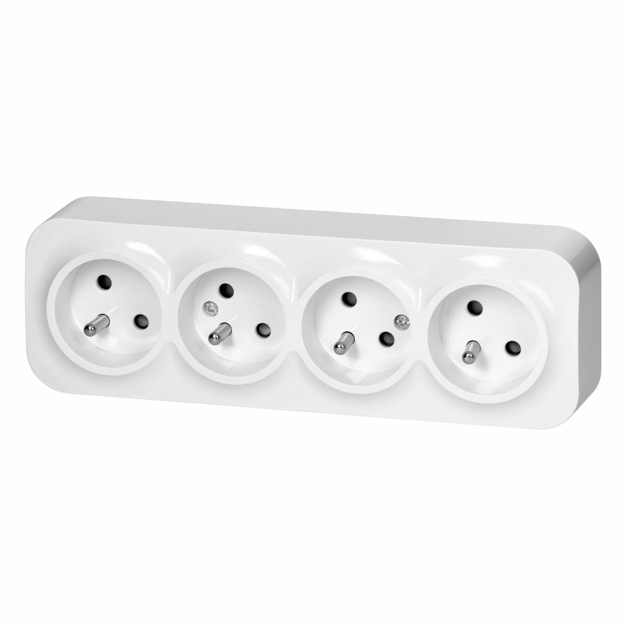 Bloc Prise Murale 4 x 2P+T 16A 230VAC IP20 Version Francaise