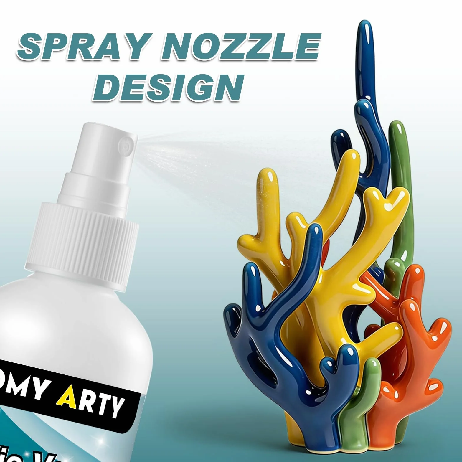 HOMY ARTY Vernis Acrylique Brillant Spray Transparent 200 ml Finition Brillante Protection Durable