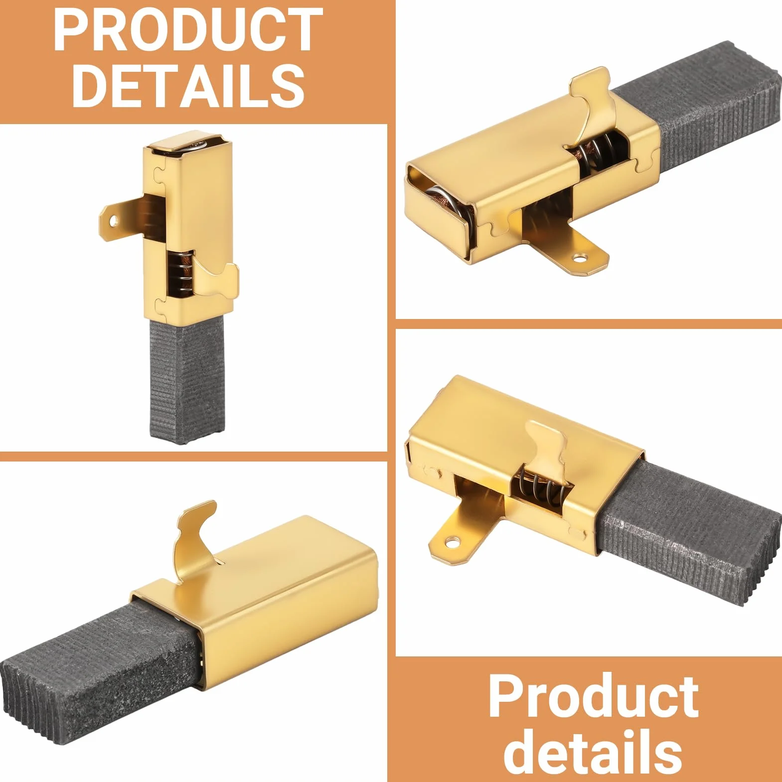 Balais de carbone compatibles Festool TS55 TS75 6 x 11 x 16,5 mm connexion métal (2 pièces)