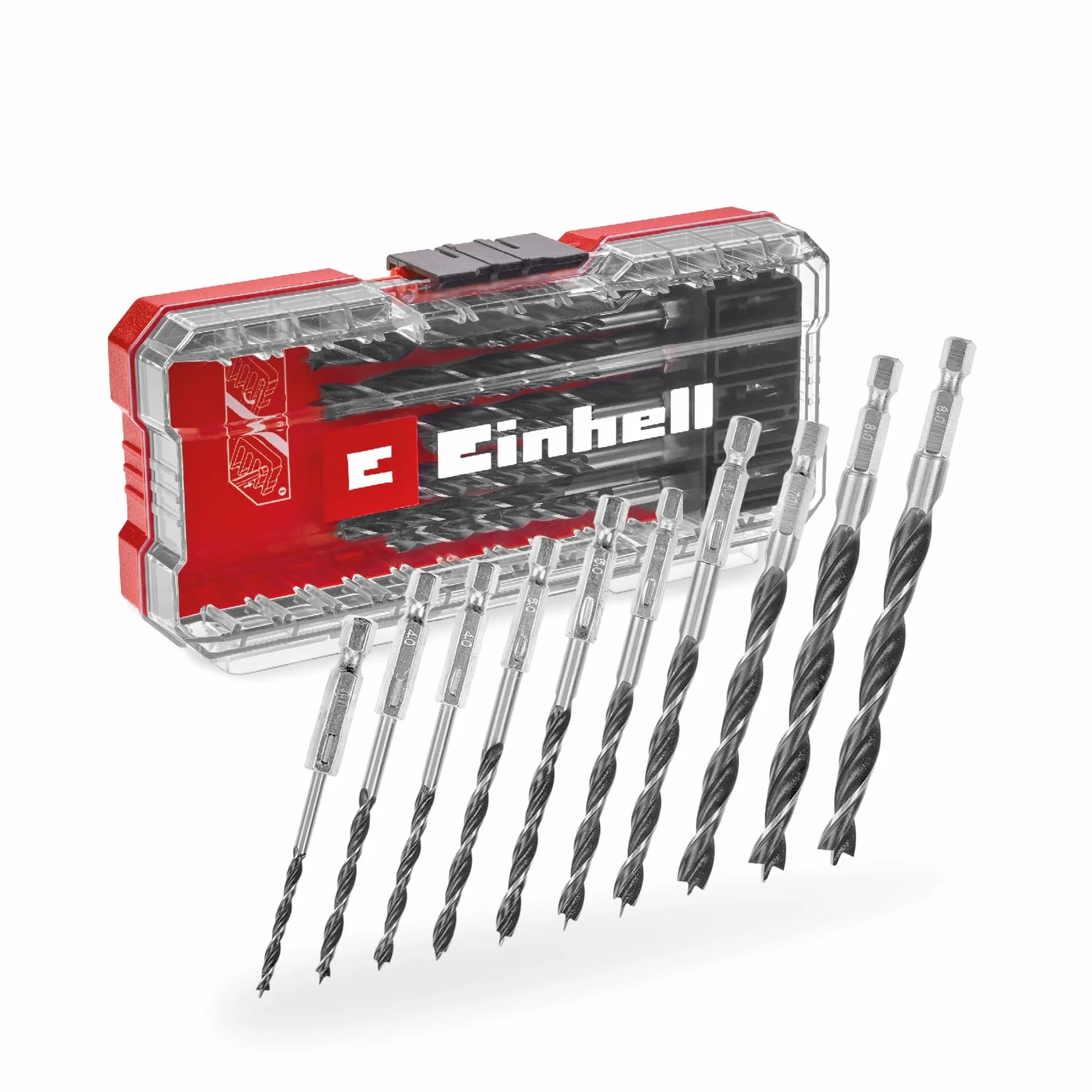 Einhell S-CASE 10 szt. zestaw wierteł do drewna C45 6.3 mm