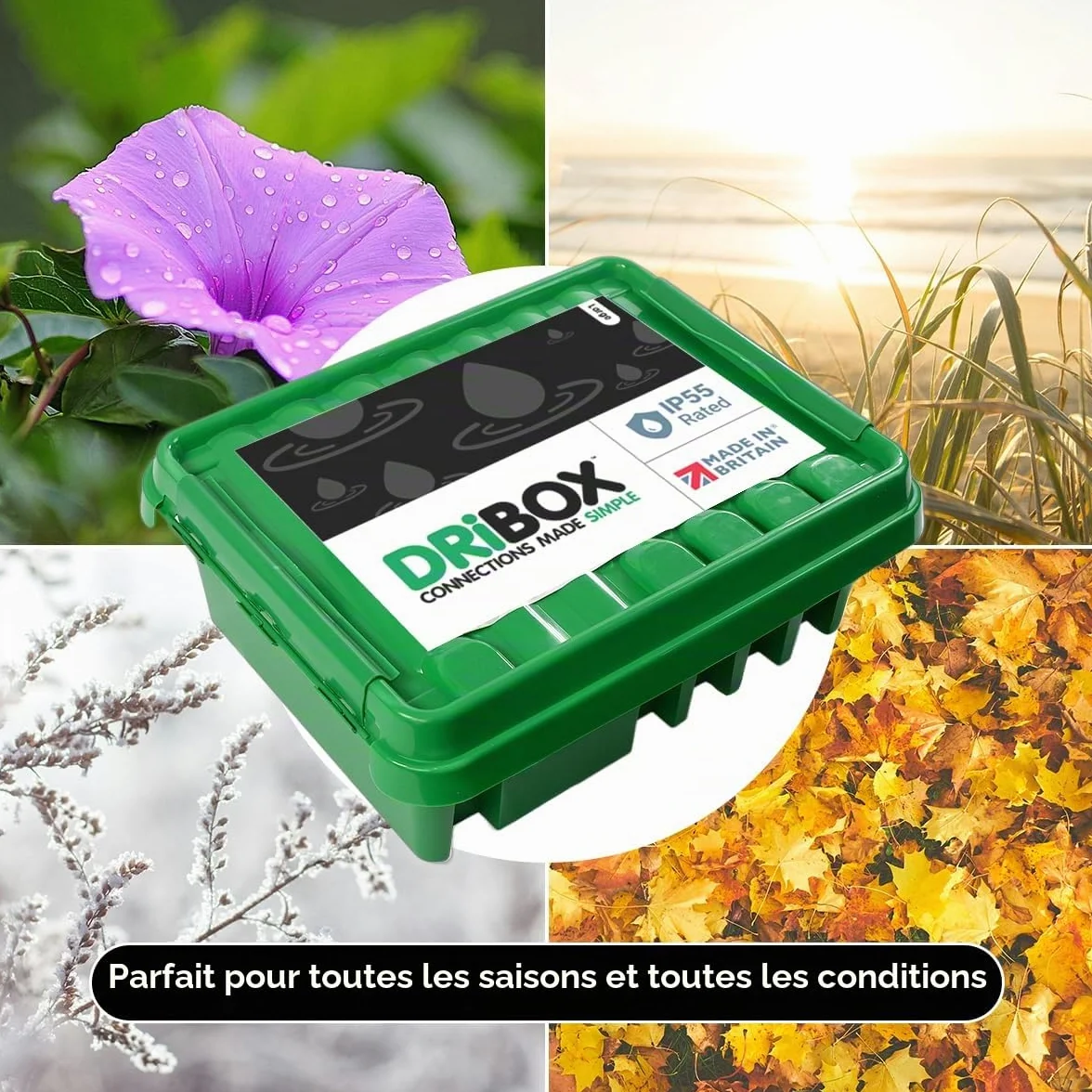 DRiBOX Boîte de connexion électrique extérieure étanche IP55 25,5 x 14,1 x 10,2cm