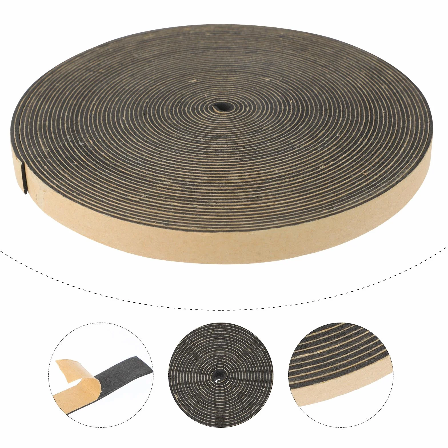 ABOOFAN Ruban Adhésif Insonorisant Mousse EVA 18MM 10M pour Haut-Parleur Joint Étanchéité