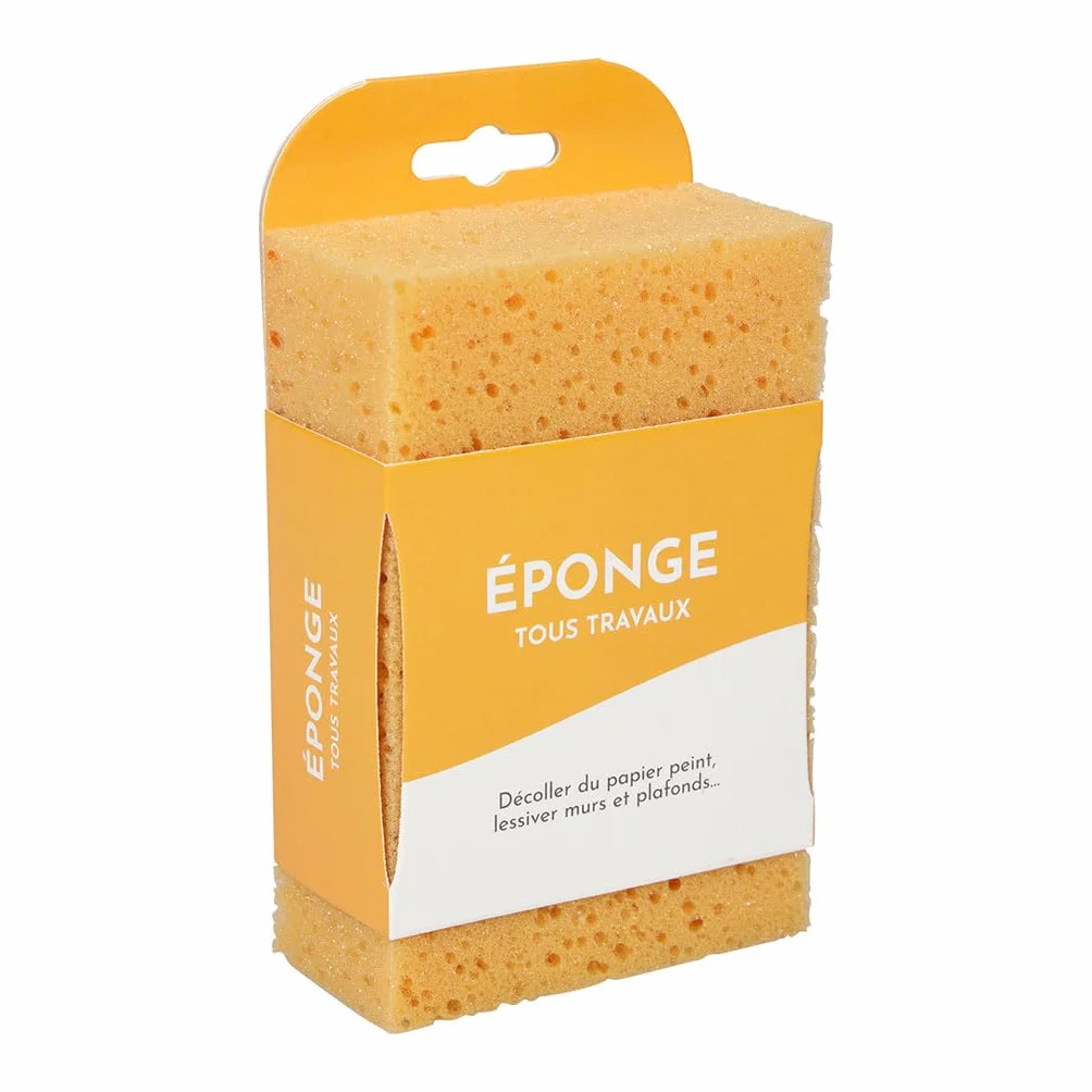 COGEX Éponge Gros Travaux Mousse Haute Densité 15x10x5cm Décollement Papier Peint Lessivage Murs Plafonds