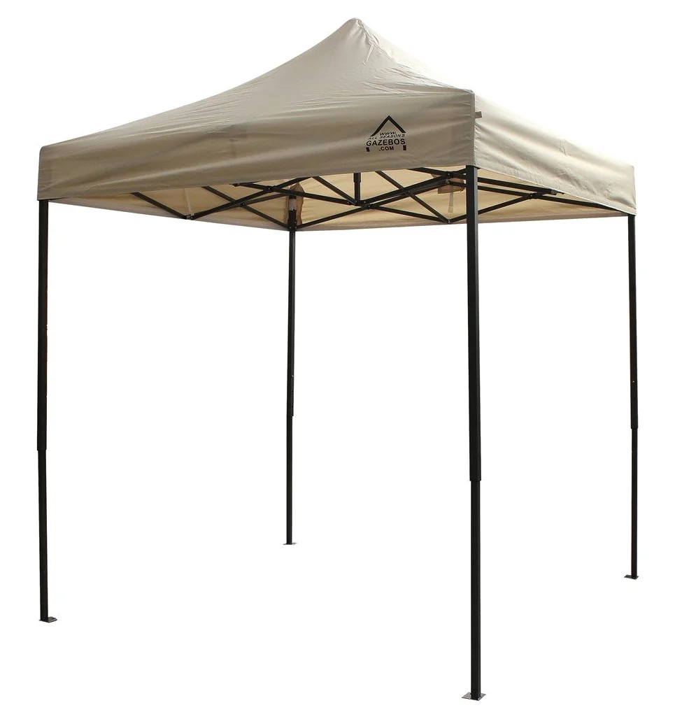 Tonnelle Pliante Toutes Saisons, 2 x 2 m, Ultra-résistante et entièrement étanche par Gazebo Beige