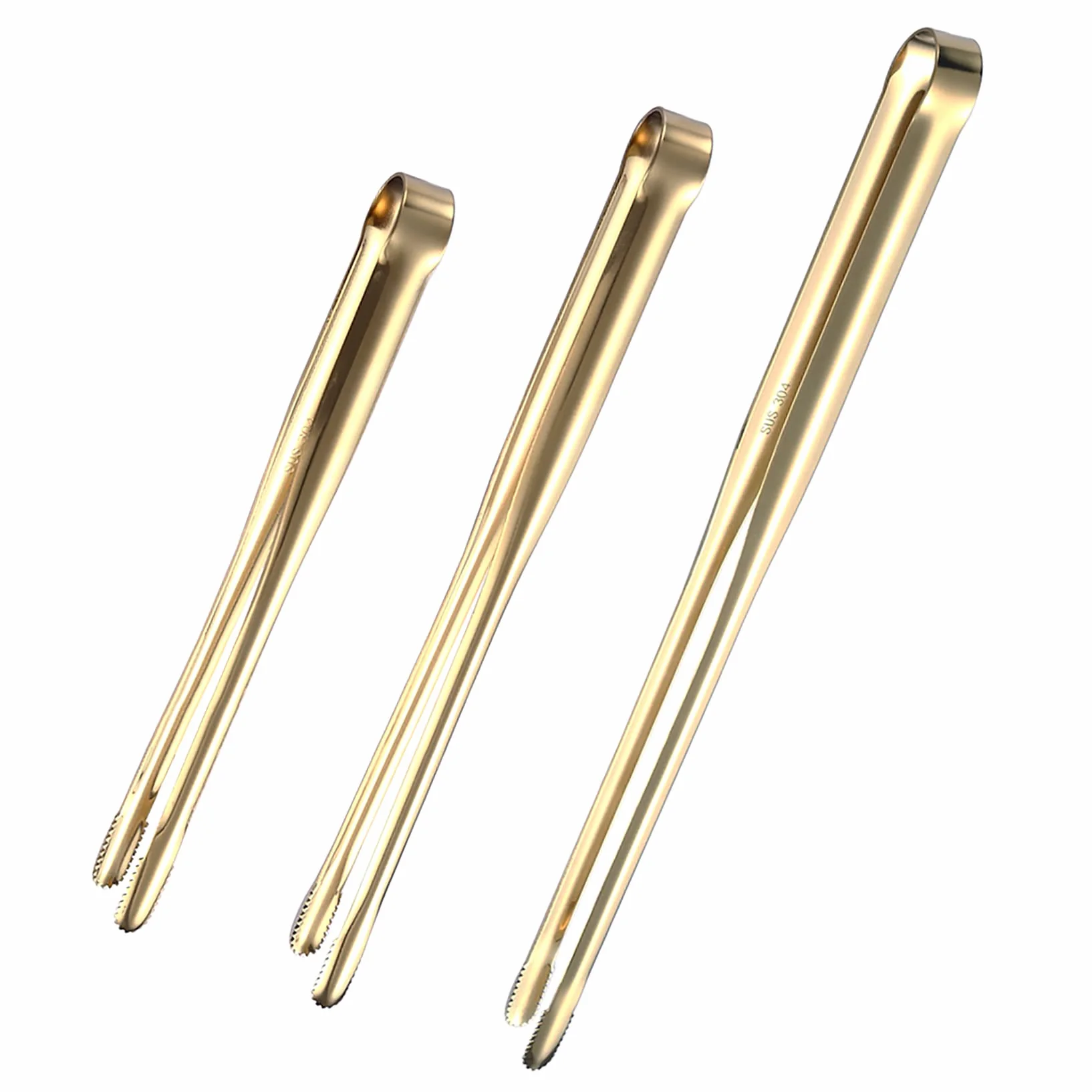 Lot de 3 pinces fines en acier inoxydable SUS304 (30 cm/24 cm/19 cm), pinces japonaises pour barbecue, pinces Yakiniku épaisses, pinces à gril coréennes, pinces à sushi, pinces de cuisine