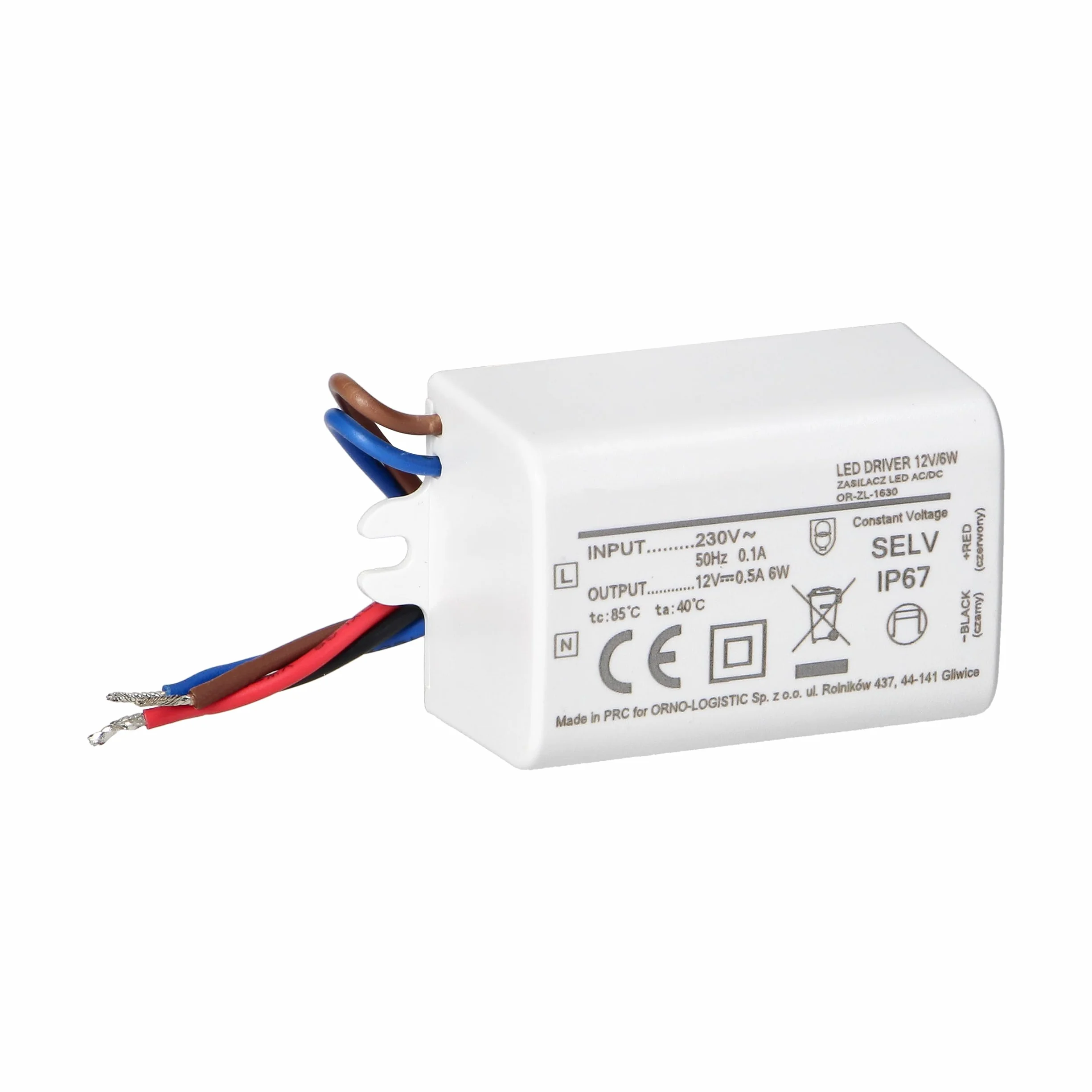 Transformateur LED 220V 12V 6W IP67 Mini Alimentation Encastrable