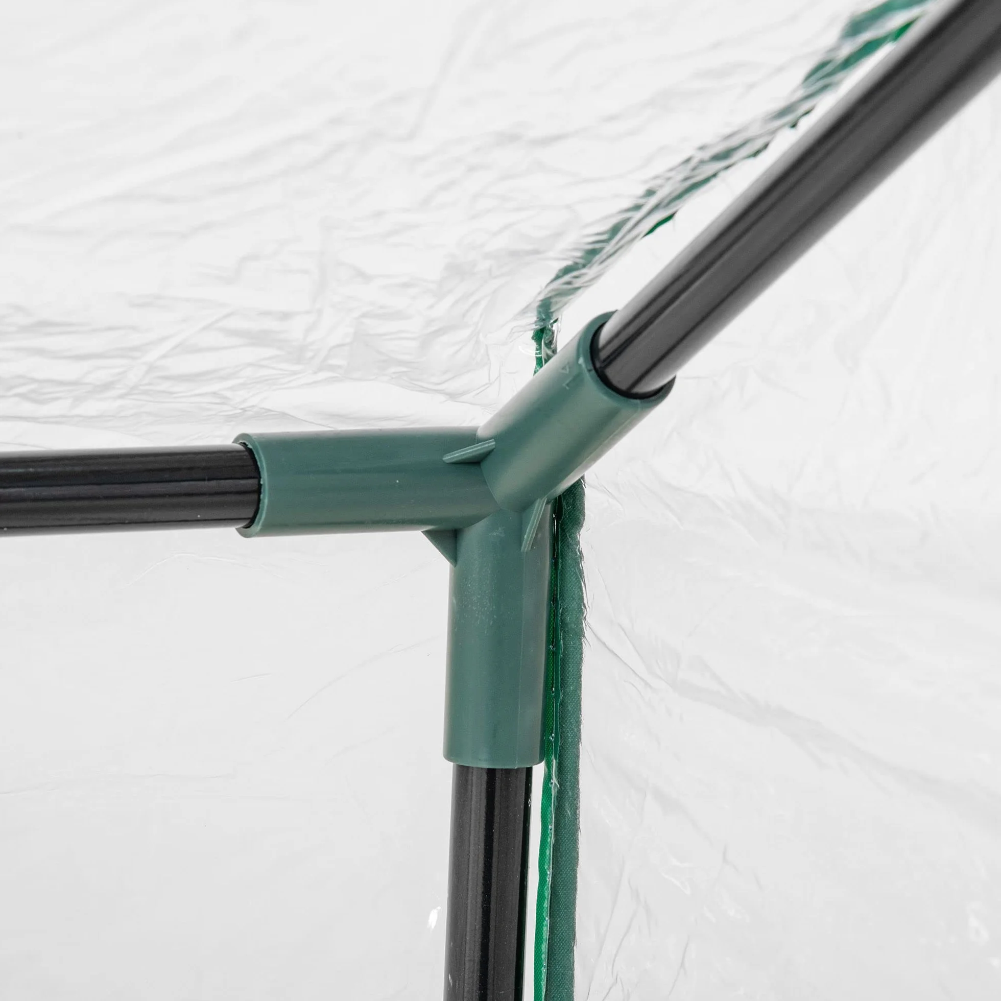 Outsunny Serre de Jardin, Mini Serre, 2 fenêtres zippées et enroulables, Couverture en Plastique, Cadre en Acier, 120 x 60 x 60 cm, Transparent