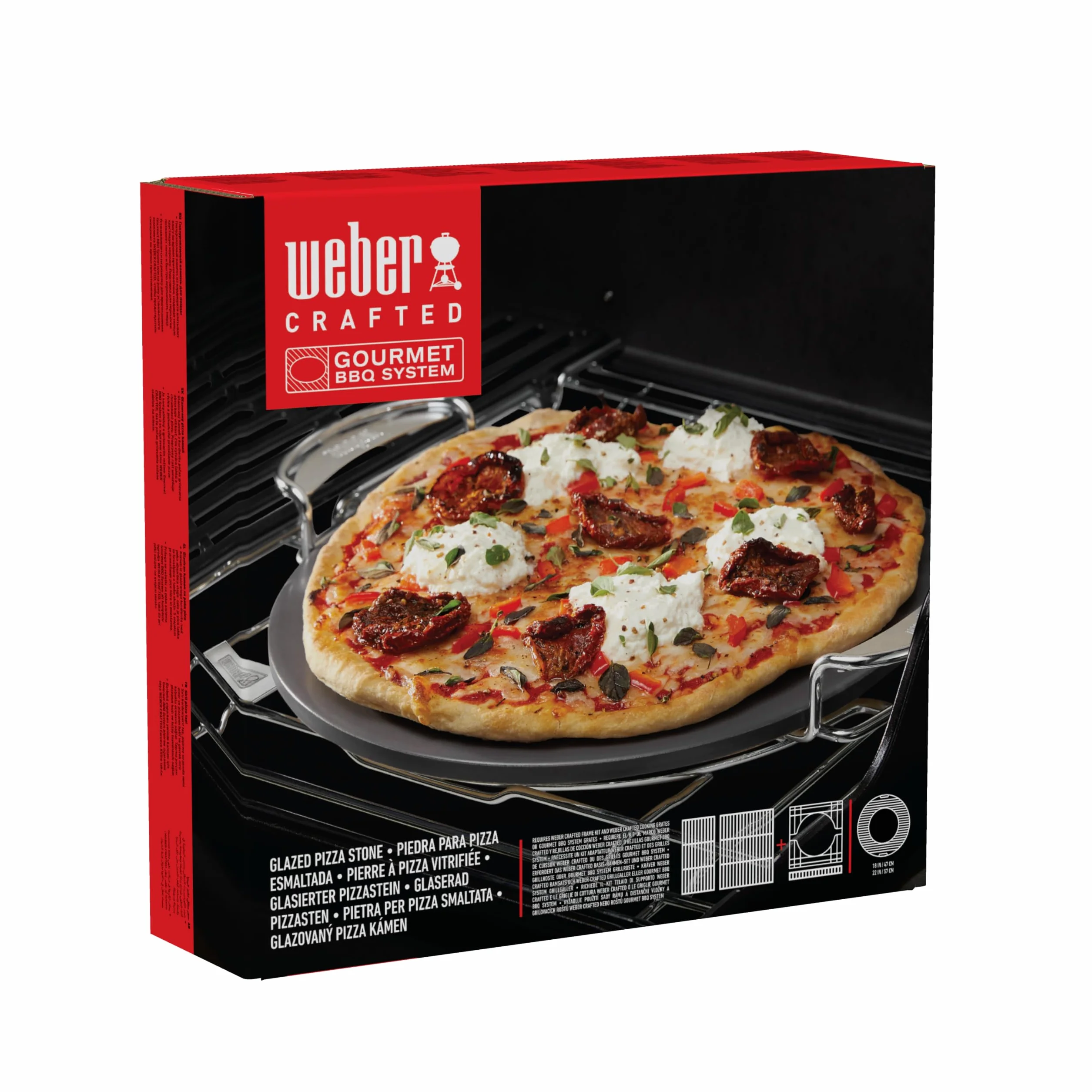 Weber Crafted Pierre à Pizza émaillée résistante à la Chaleur crème 8861