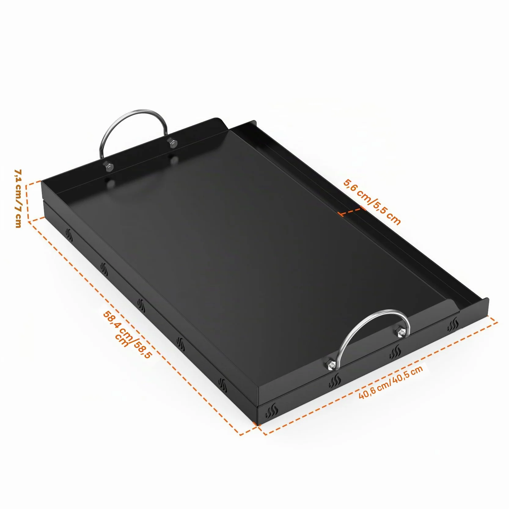 Onlyfire Plaque Plancha Barbecue 58.5 x 40.5 cm Antiadhésive Céramique BBQ