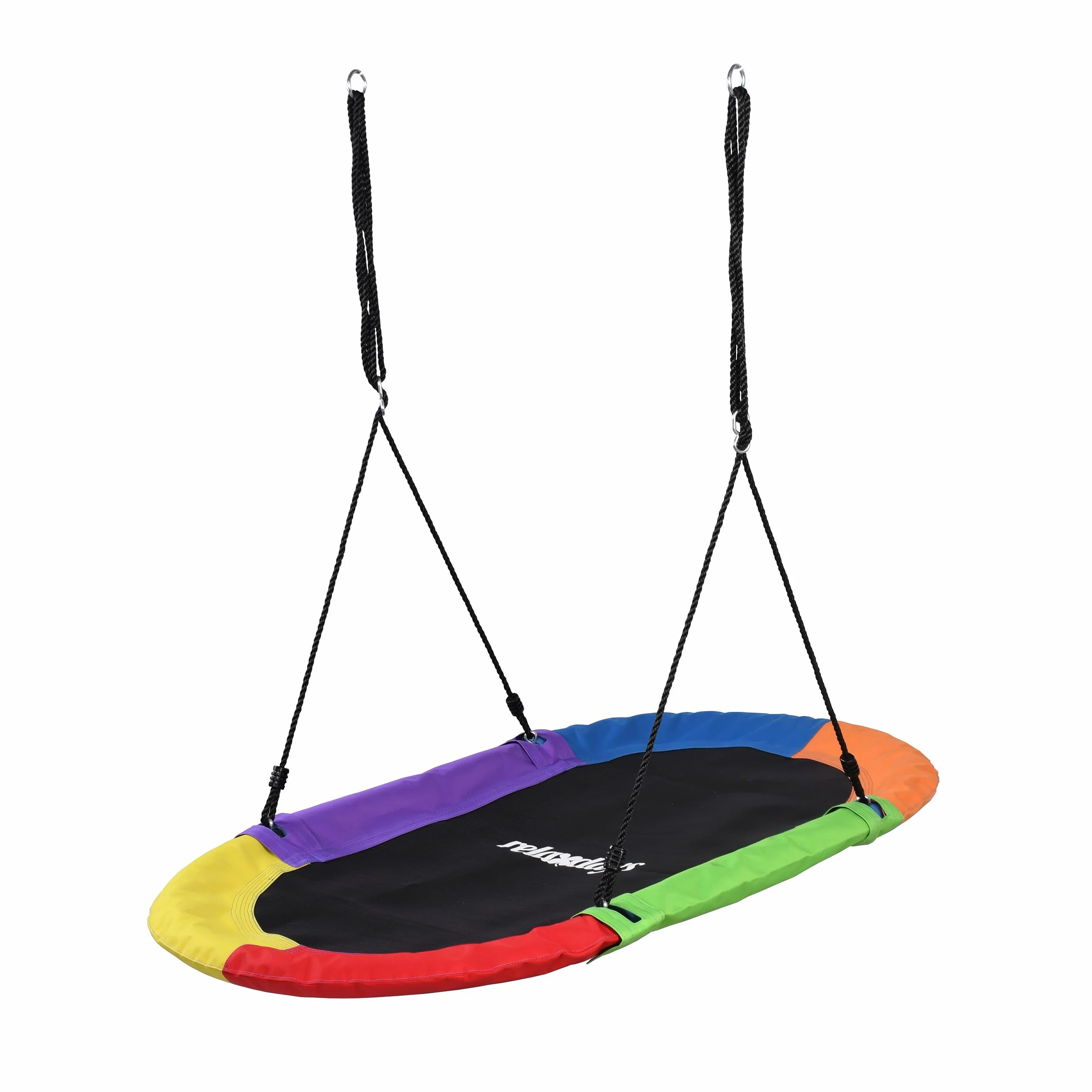 Relaxdays balançoire nid Ovale XXL 300 kg Multicolore 165 x 150 x 80 cm