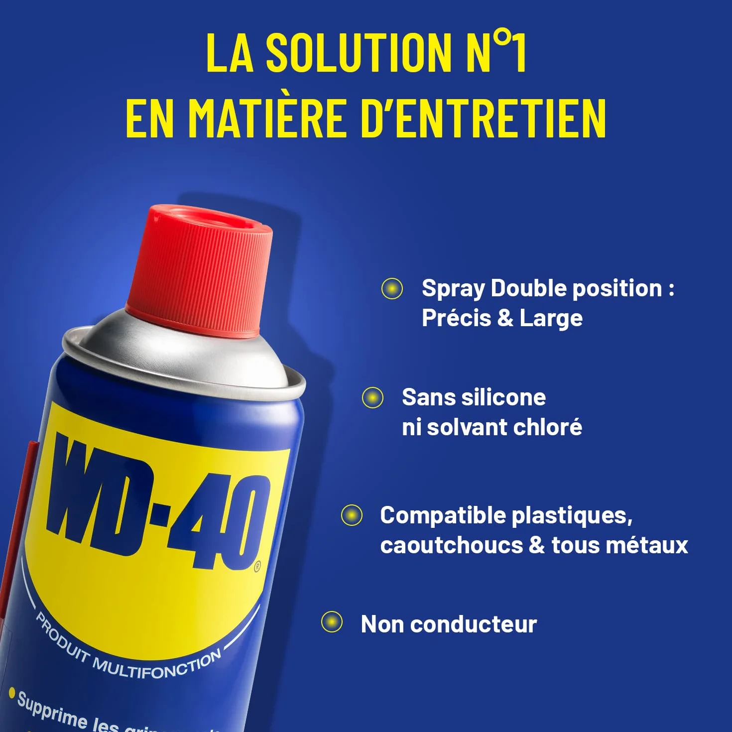 WD-40 Aérosol Multifonction Classique 400 ml Sans Silicone Non Conducteur