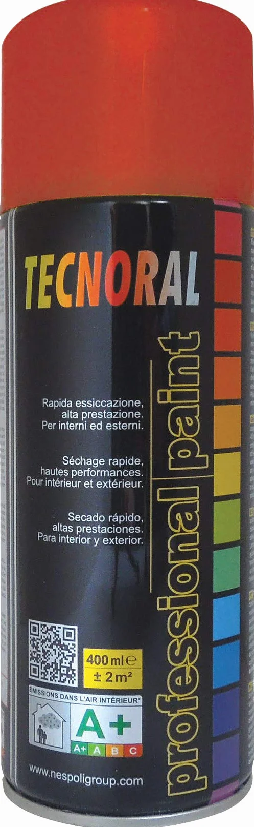 NESPOLI Bombe de peinture aérosol Rouge Feu Brillant, 400 ml