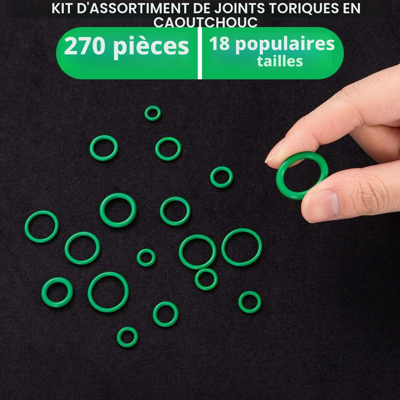 Kit Joints Toriques 270 Pièces 18 Tailles Hydraulique Climatisation Étanchéité Raccords Arrosage