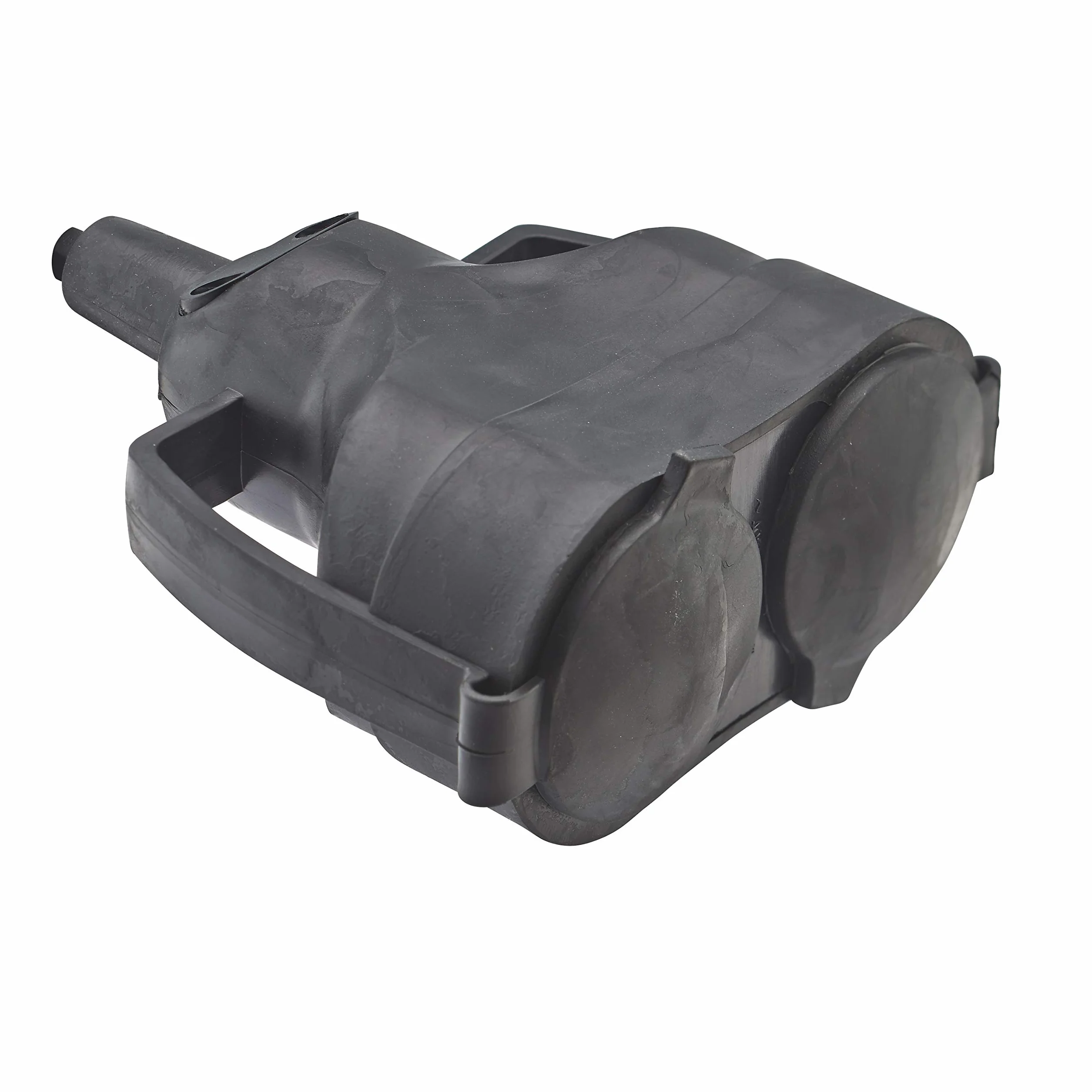 DEBFLEX Fiche Femelle Electrique Etanche 2P+T 16A En Caoutchouc Noire 120x55x55 mm