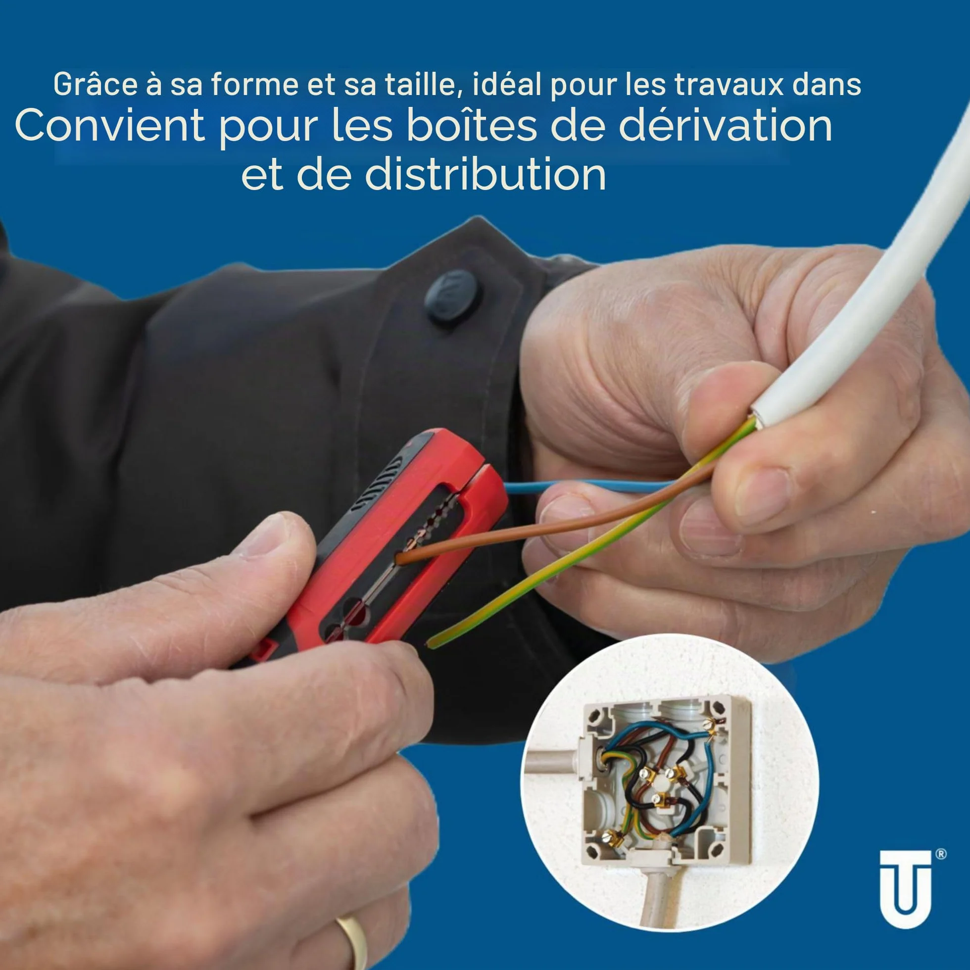 UNITEC Dénudeur de câble 8-13 mm pour câbles ronds RG59 RG6