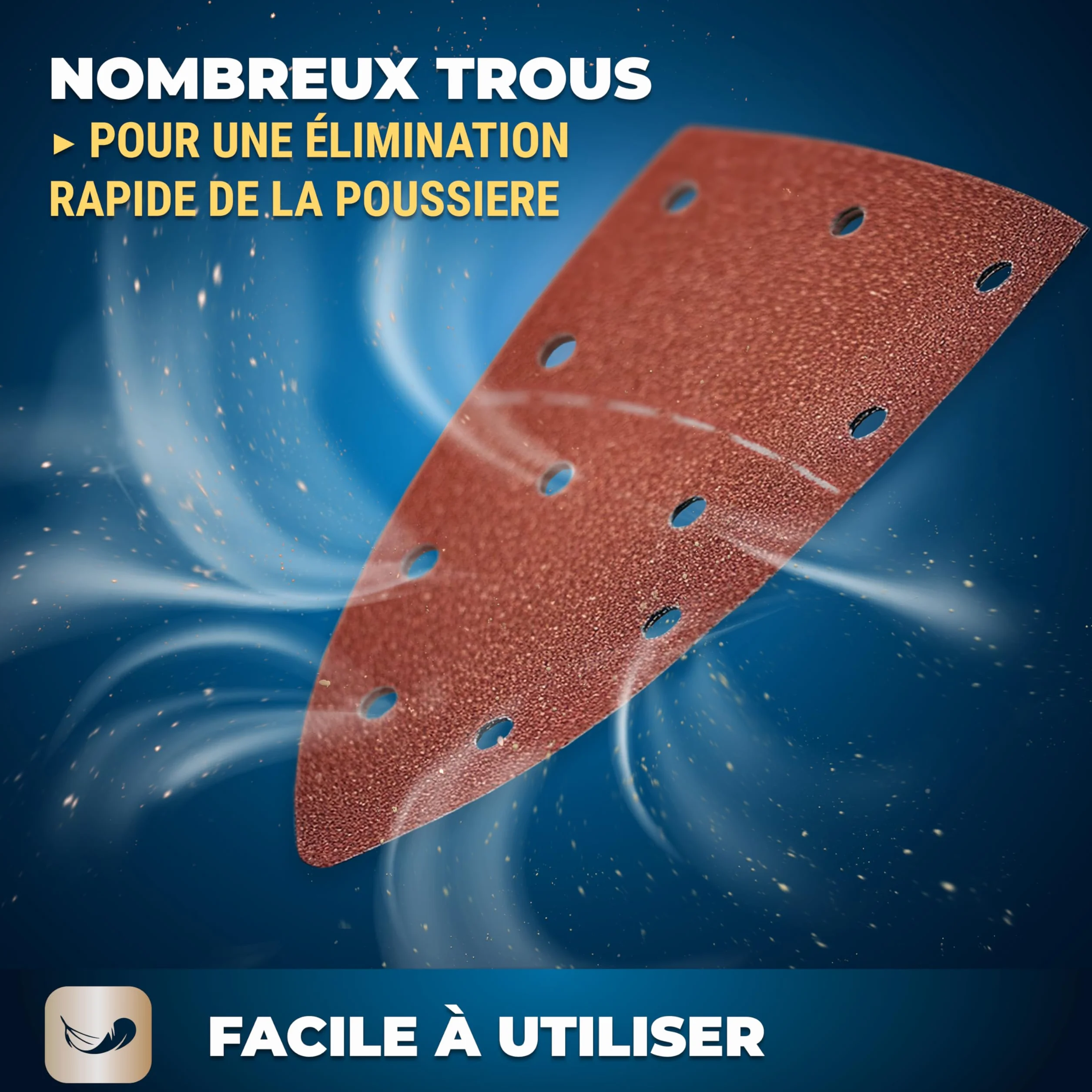 S&R Papier Abrasif Ponceuse Triangulaire Delta 105mm Grain P40/60/80/120/180/240