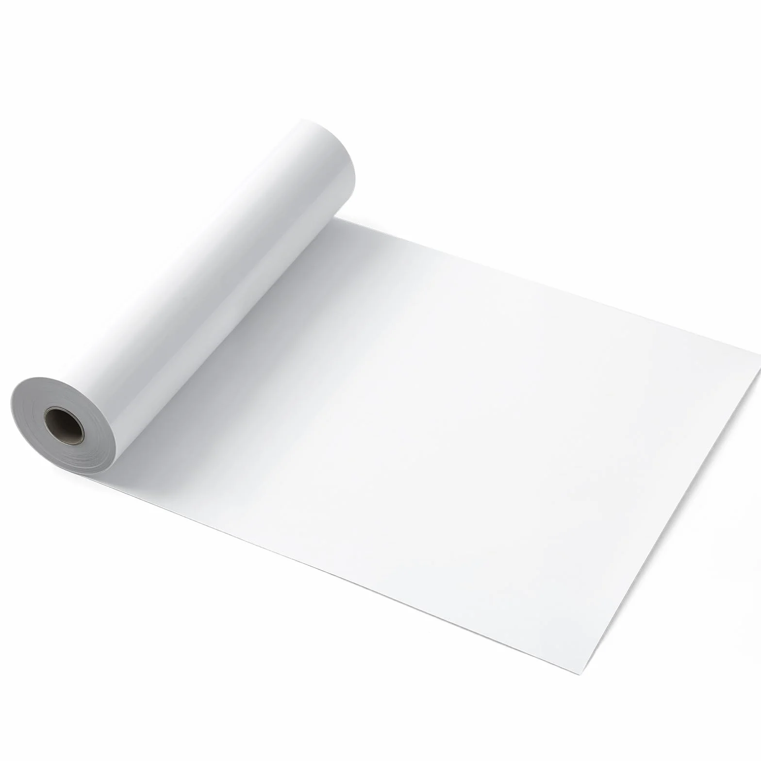 VEVOR Rouleau Vinyle Thermocollant Blanc Brillant 30,48x1524 cm, Flex HTV Facile à Découper et Désherber, Forte Adhérence, Compatible Machine Découpe