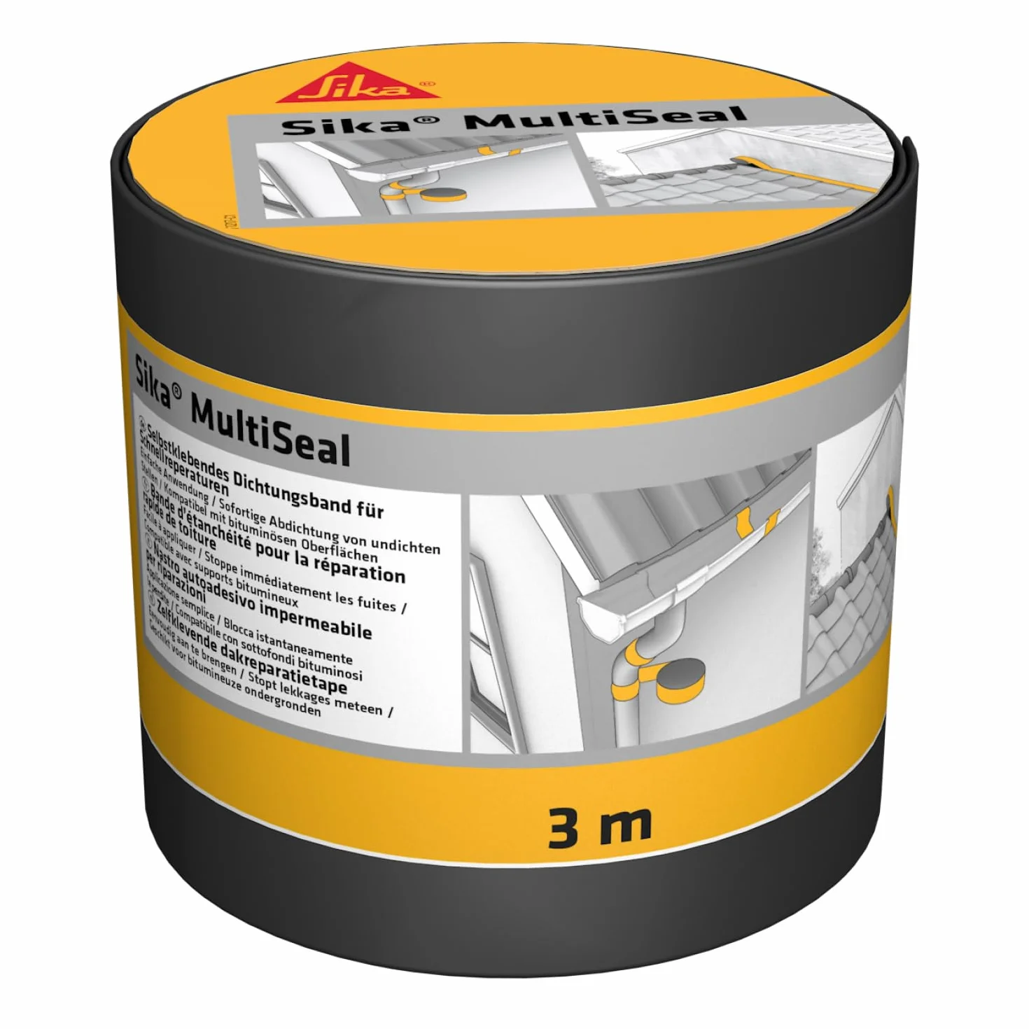 SIKA Bande d'étanchéité autocollante Multiseal Gris 100mm x 3m Résistant aux UV