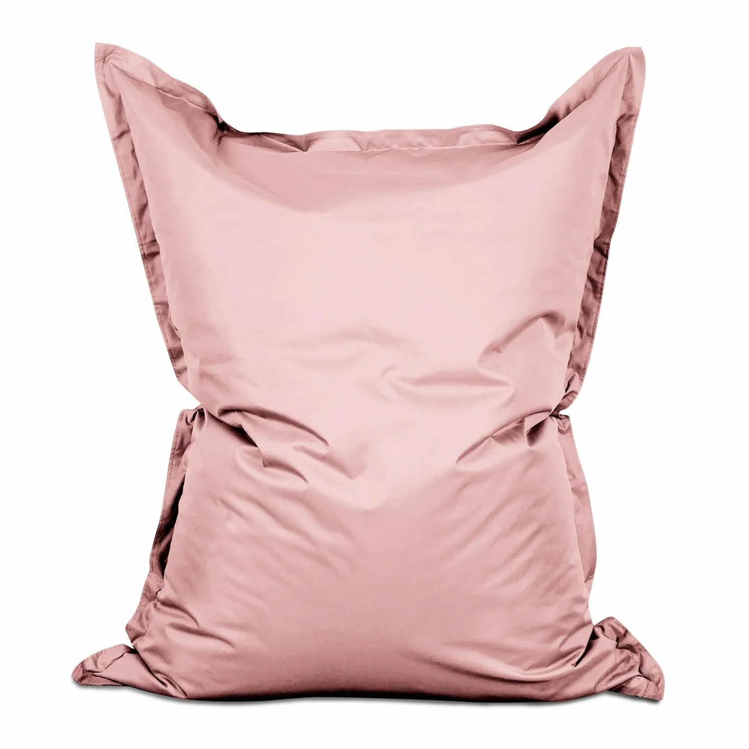 Lumaland Pouf géant XXL 140 x 180 cm | Coussin de couchage imperméable pour l'intérieur et l'extérieur avec plus de 3 millions de perles EPS adaptatives | Bean Bag avec housse lavable [Rose pastel]