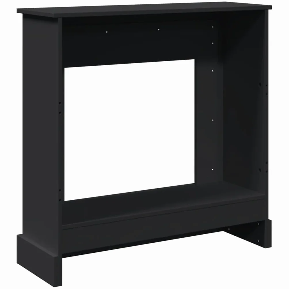 vidaXL Cadre de cheminée Noir 90x30x90 cm Bois d'ingénierie