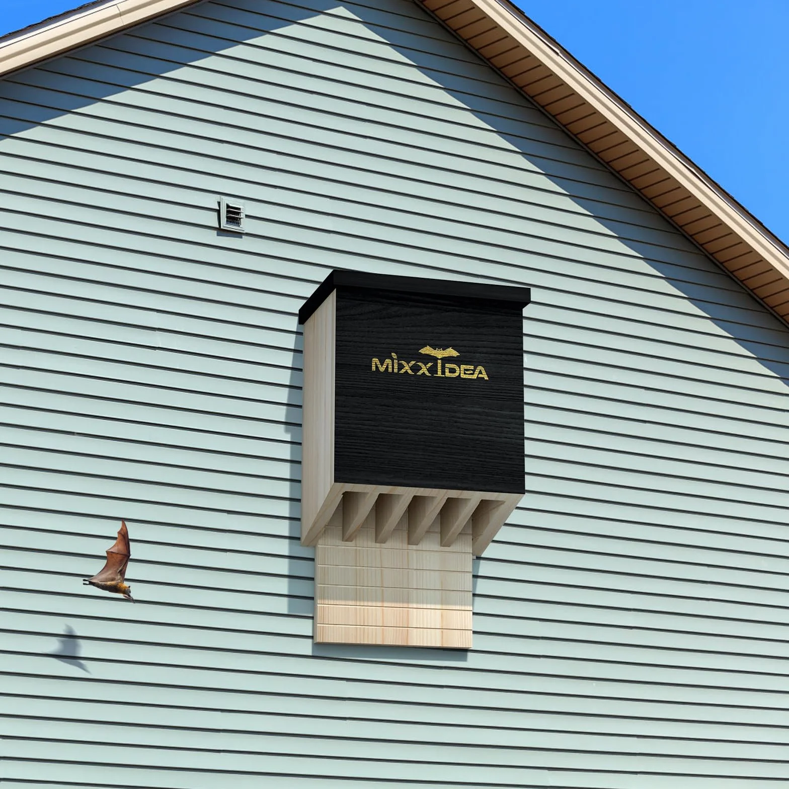 Maison de chauve-souris double chambre extérieur bois de cèdre fabriquée à la main