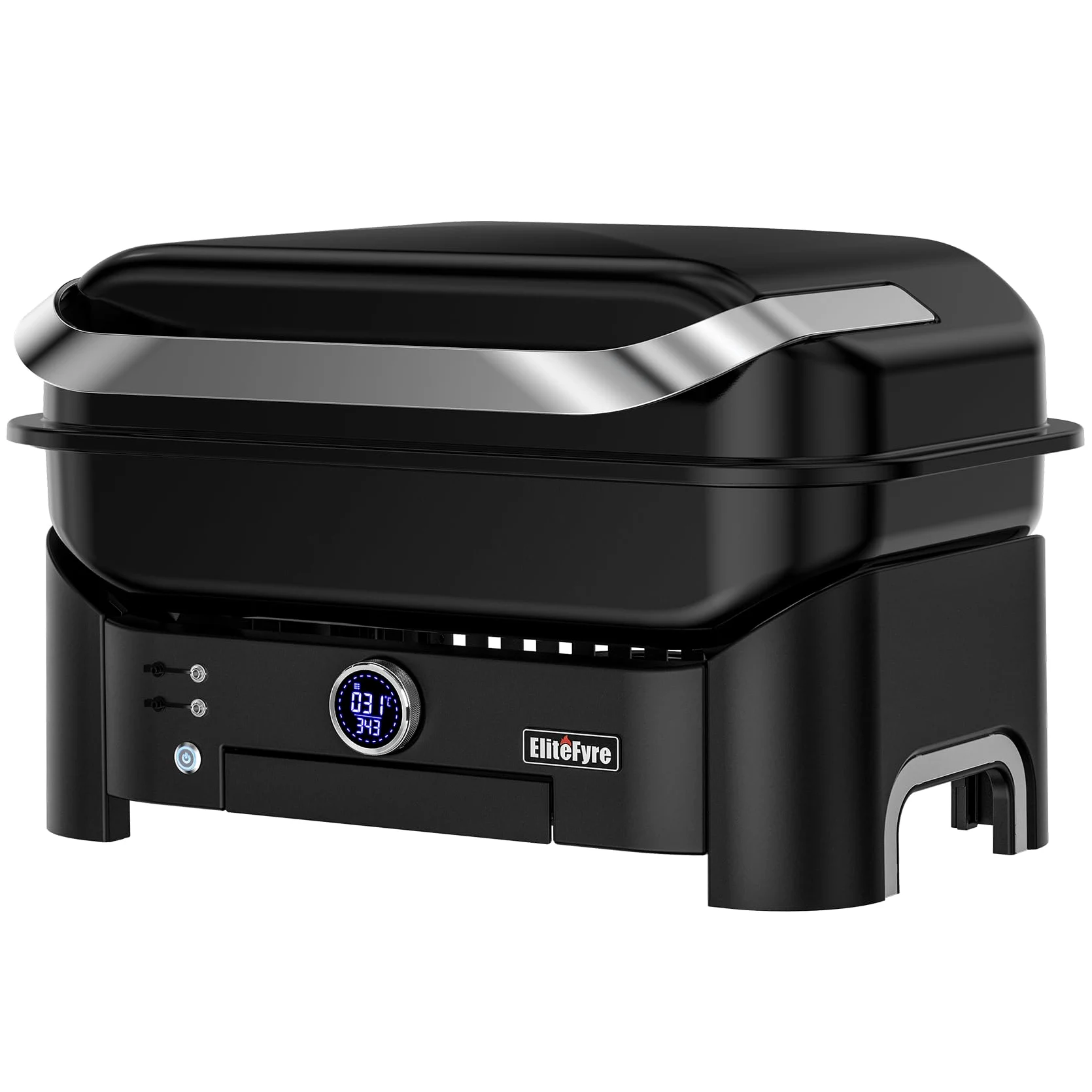 Volteq Barbecue Électrique 6-en-1, Gril de Table Haute Précision 343°C avec Sonde Thermique Intelligente, Contrôle Numérique, Surface de Cuisson 54 x 32 cm, Idéal pour Appartement, Balcon et Camping