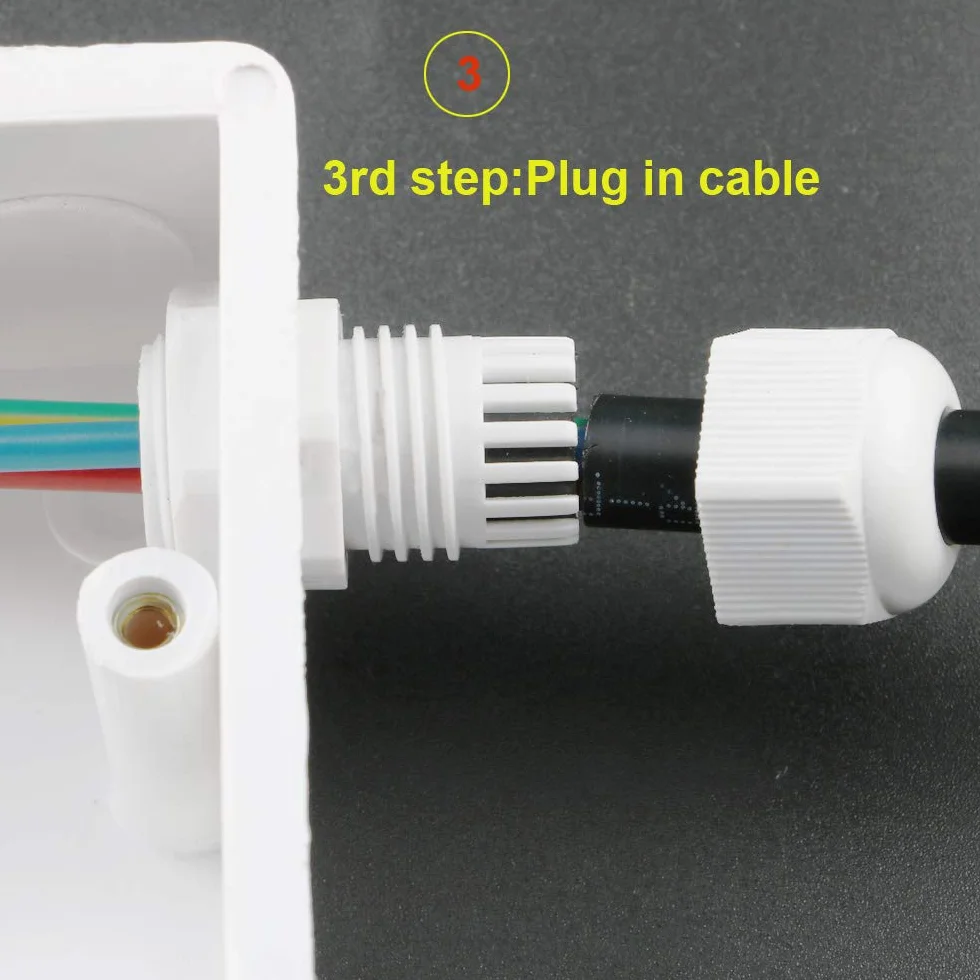 Presse-étoupes PG7 Nylon étanches Blanc 3-6.5mm GTIWUNG 50Pcs