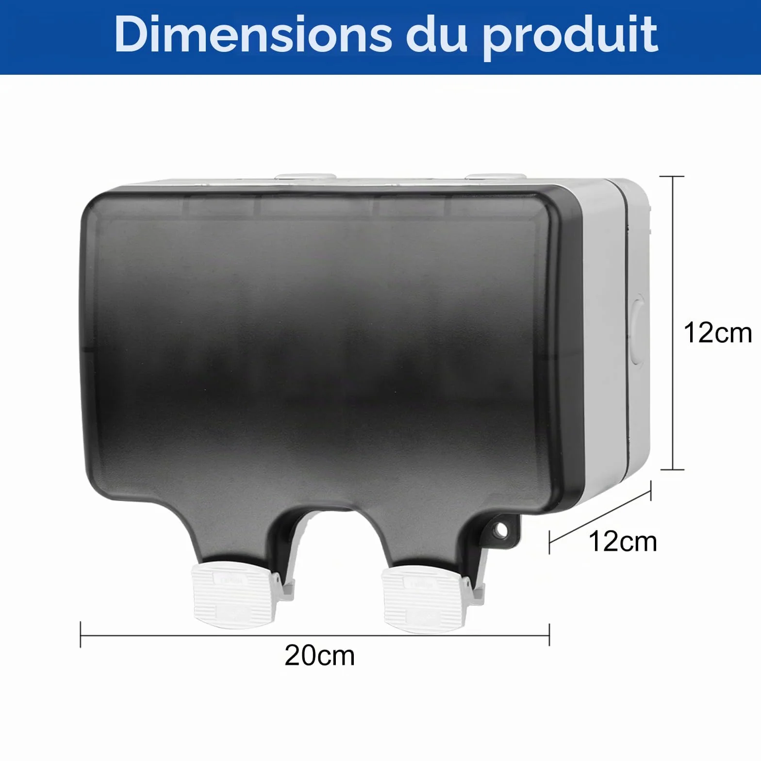 Coffret Électrique Étanche IP66 16A 8 Modules Boîte de Distribution Plastique Exterieur