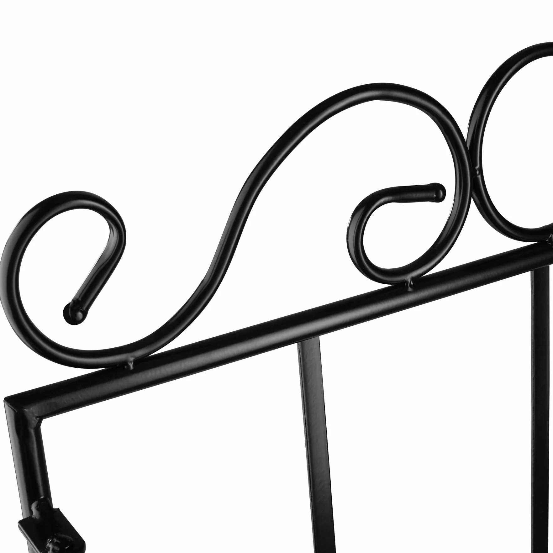 Tectake Étagère en Métal Mosaïque 3 Planches en Pierre Cadre Métallique Galbé Noir-Blanc