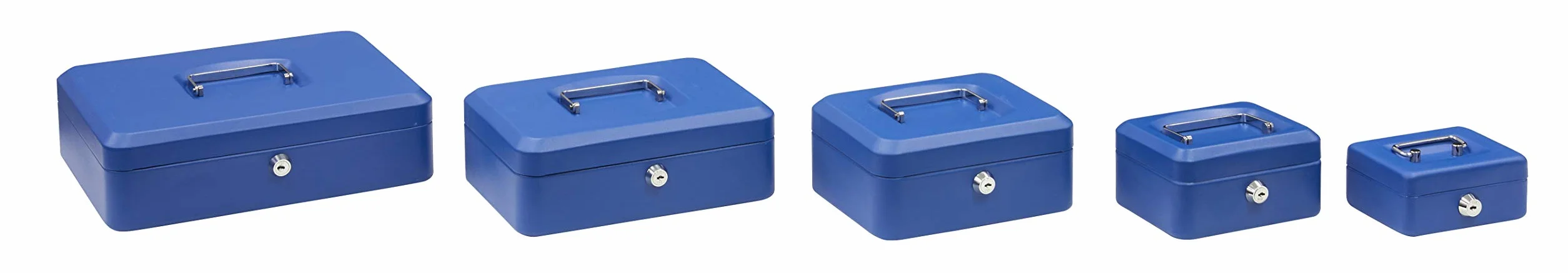 ARREGUI C9005 Coffre fort portatif caisse à monnaie acier 12,5 cm Bleu