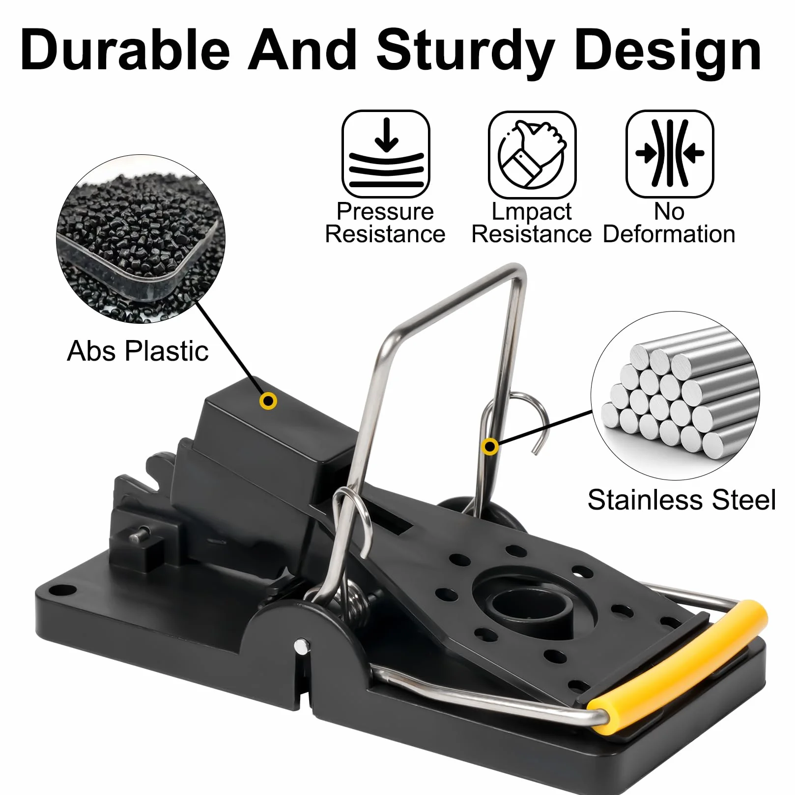 6 Pcs Tapetteà Rat, Tapetteà Souris Rats, Piège à Rats Professionnel, Attrape Souris, Piège à Souris Maison, Attrape Tapettea Réutilisable Sensible pour Cuisines, Jardins, Entrepôts, Caves