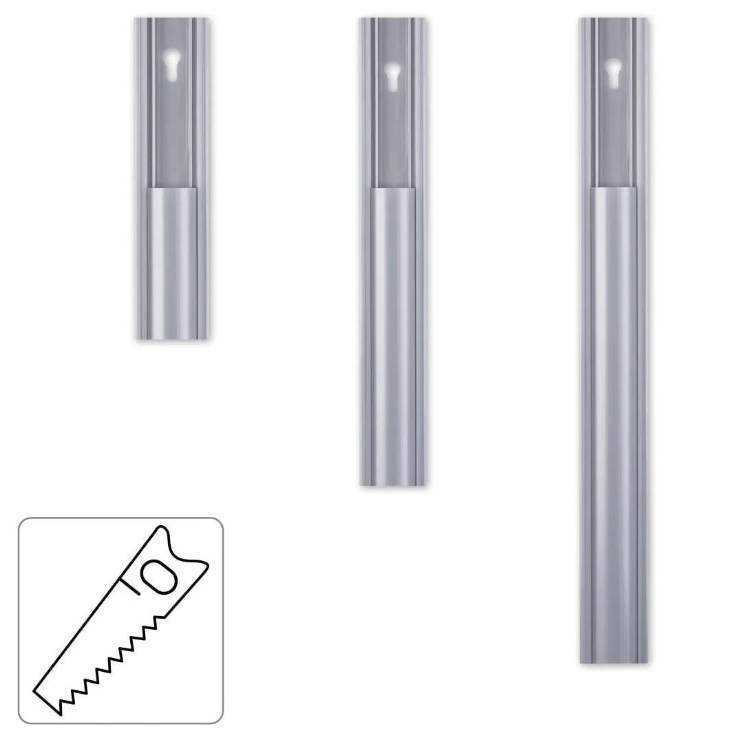 Hama Chemin de câbles demi-rond PVC Aluminium mural TV 100 x 3,5 x 0,9 cm Gris