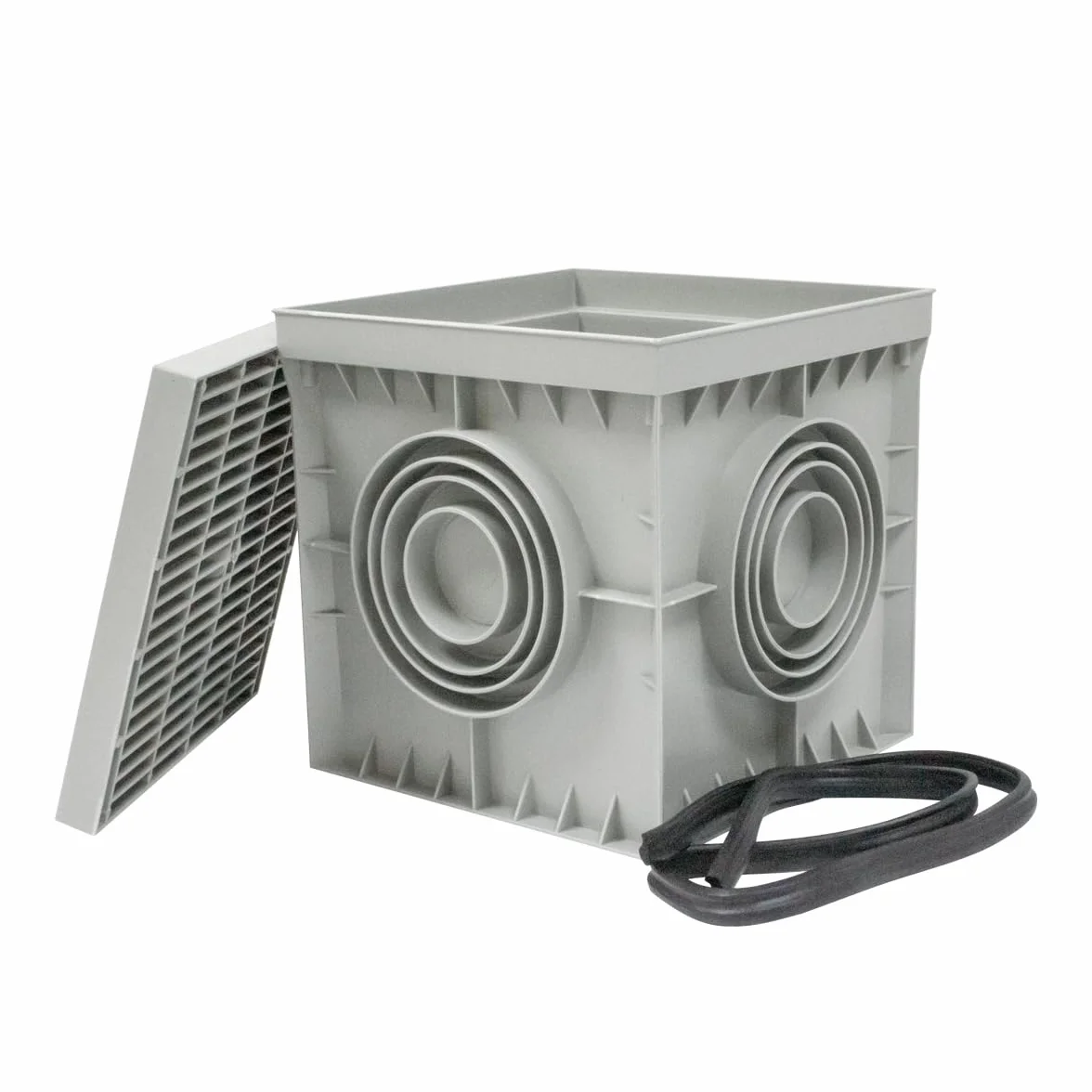 Caches étanches de sol électriques IP54 PVC 200 x 200 mm Lot de 4