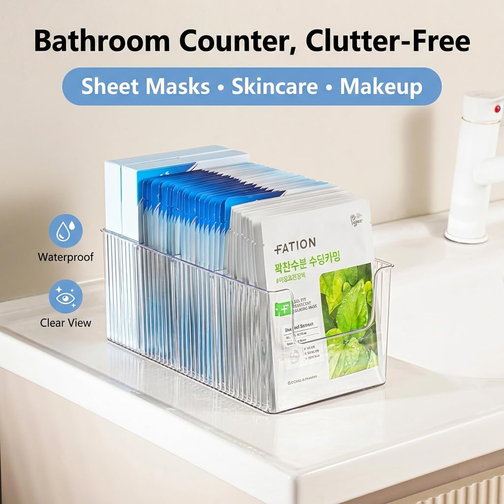 Clear Acrylic Vanity Organizer with Four Compartments