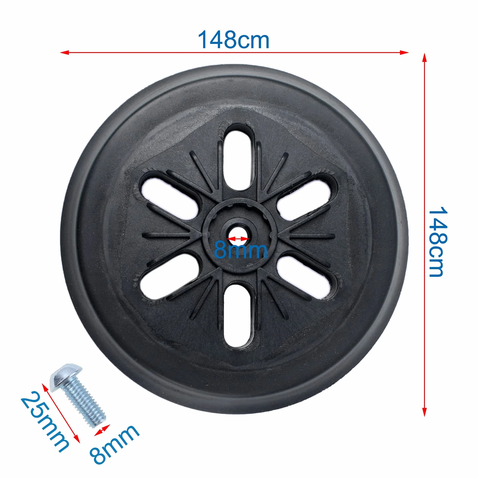 Patin de ponçage Ø 150 mm pour ponceuse orbitale Bosch GEX 150 AC, PEX 15 AE, GEX 150 Turbo