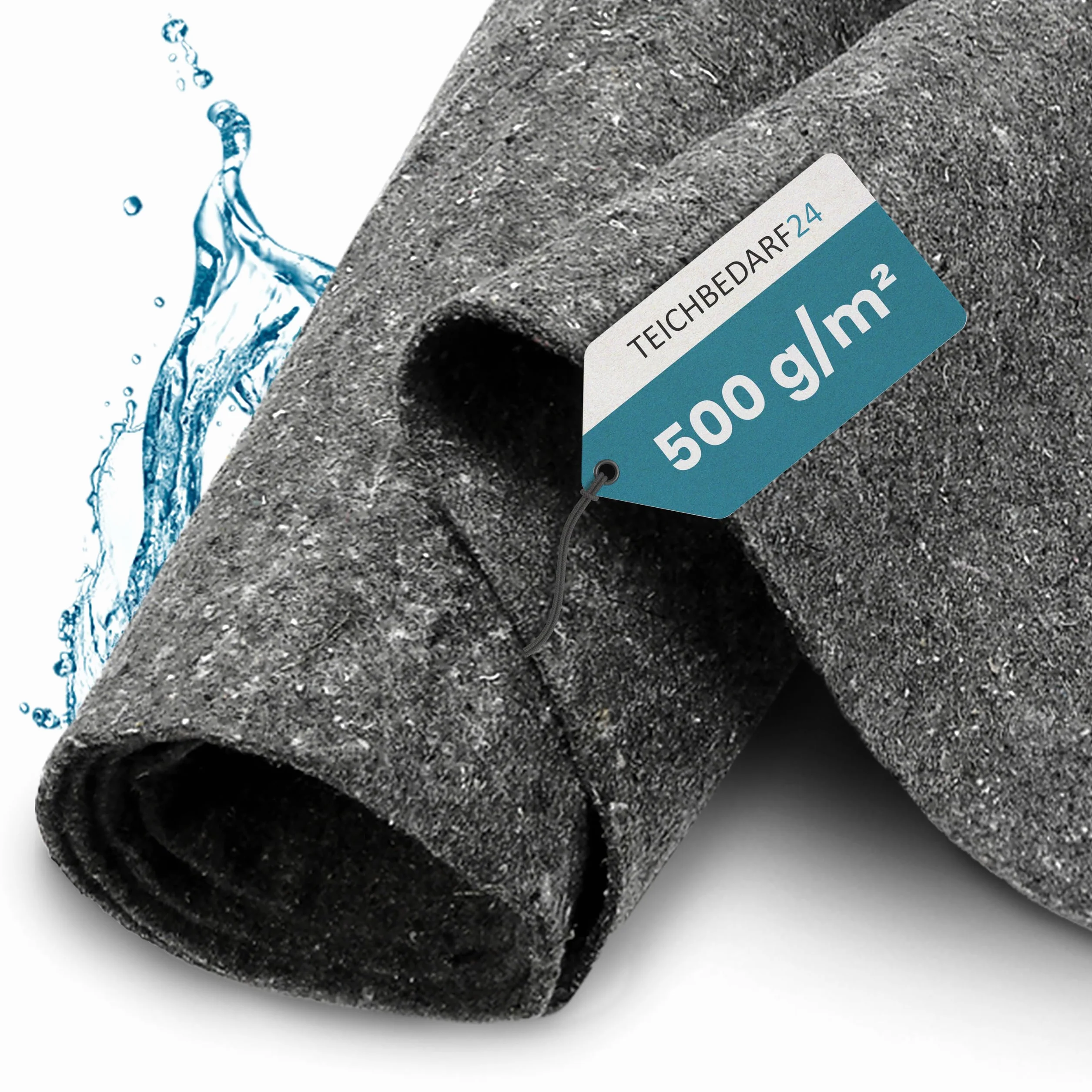 TeichVision Non-tissé de Protection pour étang et Bassin Gris 500 g/m² 20 x 2 m
