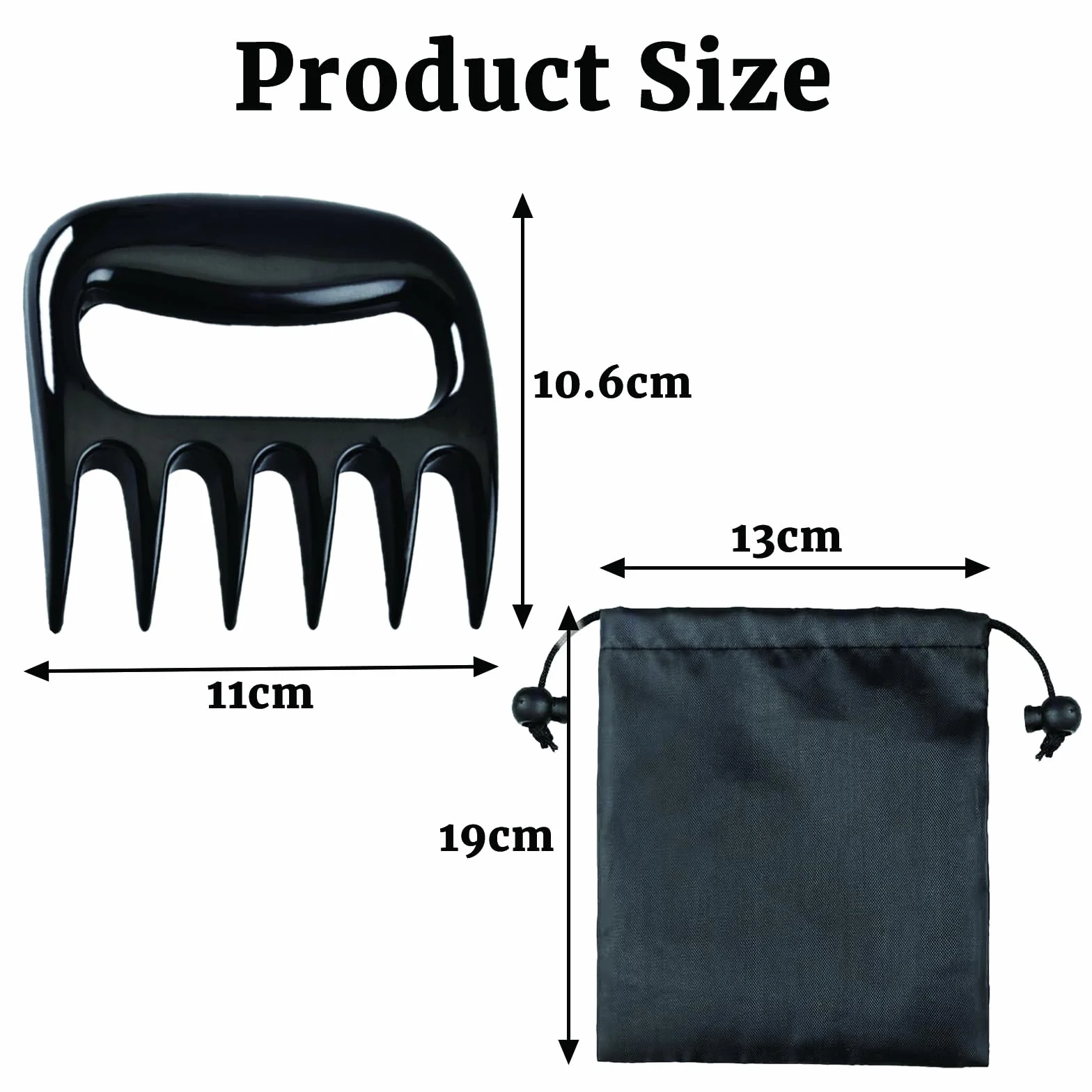 accessoires barbecue,bbq,Griffes d'ours pour barbecue, vaisselle de barbecue en plastique antirouille, patte d'ours pour couper la viande, très appropriée pour tirer du porc,2PCS,Plastique