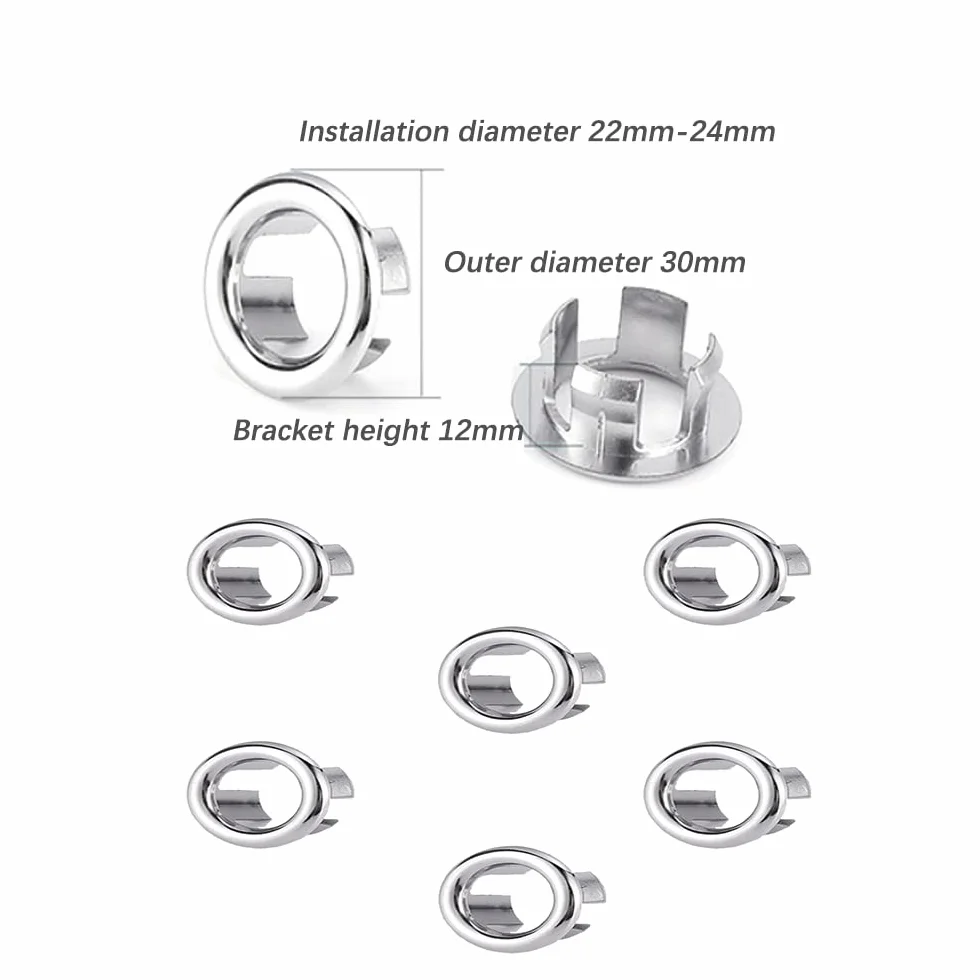 Anneau de Débordement d'Évier 6 Pcs pour Cuisine et Bain