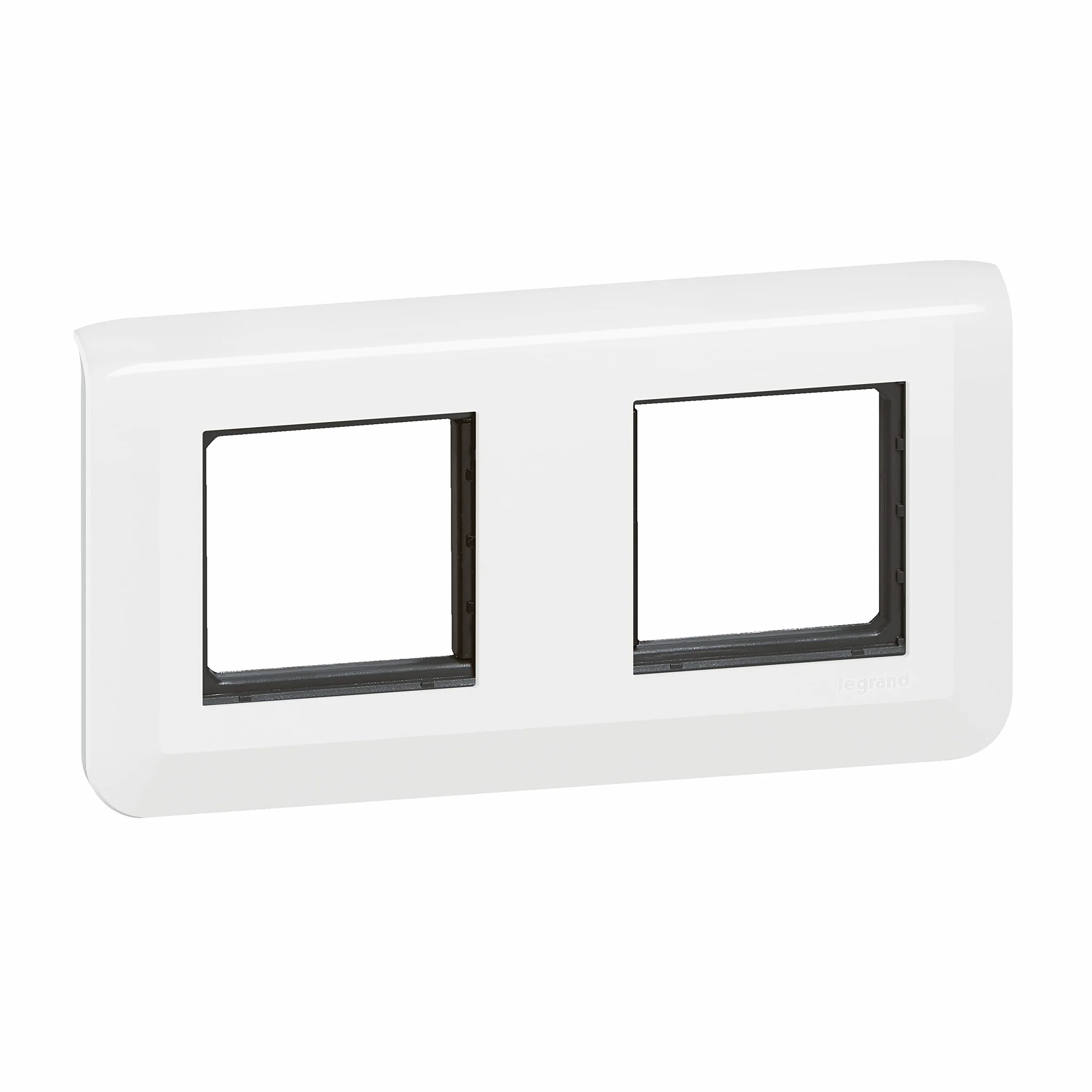Legrand Plaque Mosaic 2x2 Modules Blanc Brillant Fixation Vis Boîte Encastrée