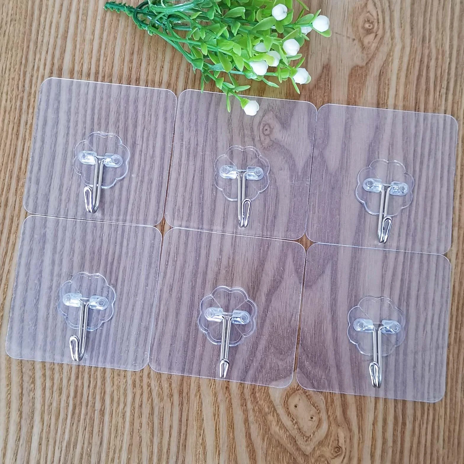 Crochets Adhésifs 70MM Étanches Muraux pour Manteaux 6 Pièces