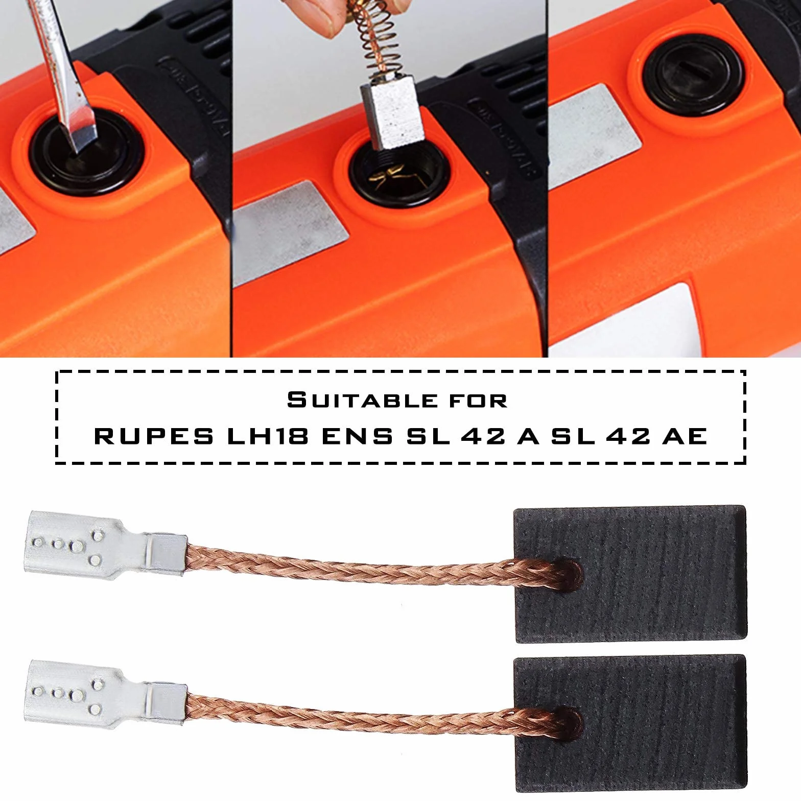 OTOTEC Balais de Charbon Compatible pour RUPES LH 18 LH 18 ENS SL 42 A SL 42 AE 2 Paires