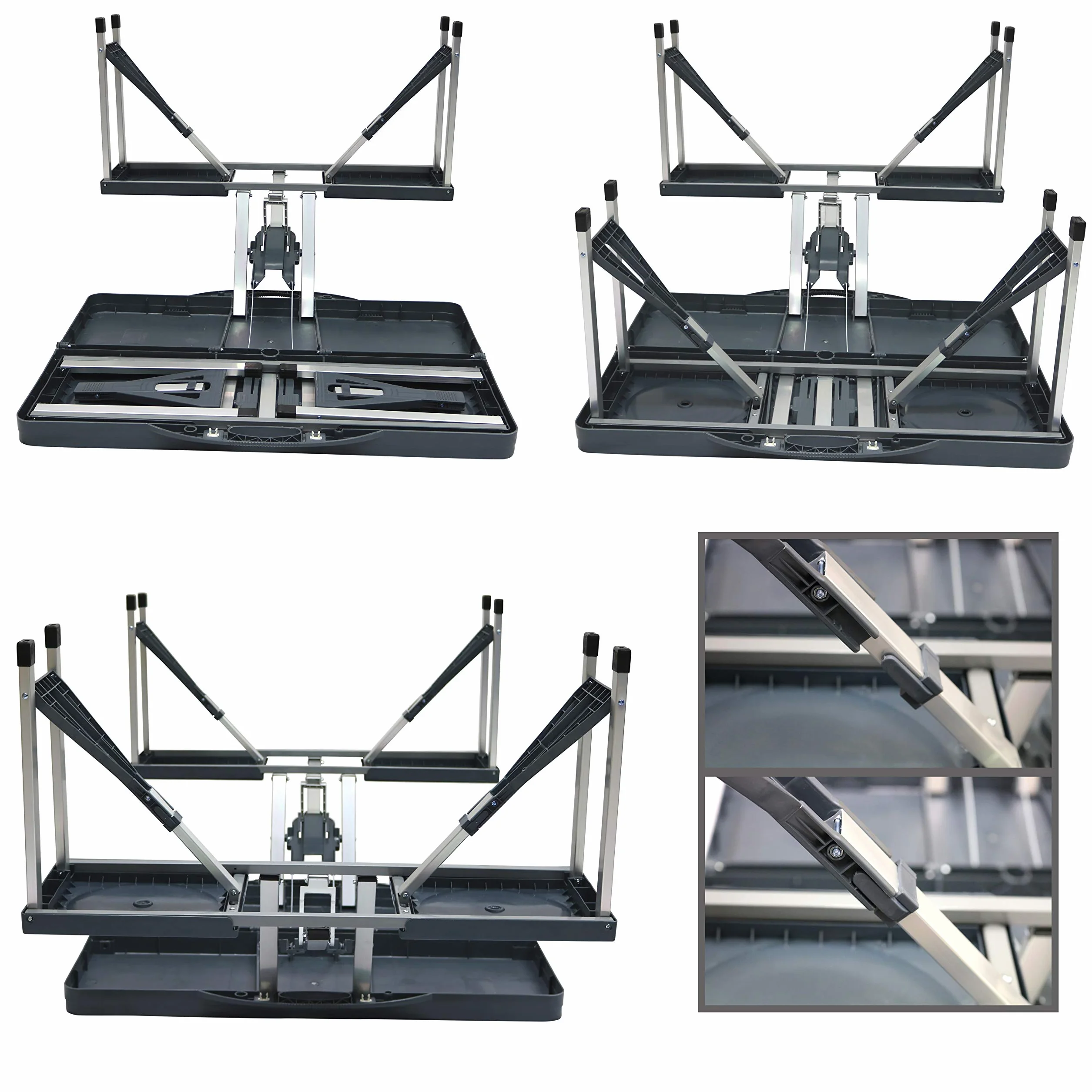 Cao Table Pique-Nique Camping 85 x 65 x 67 cm Bleu